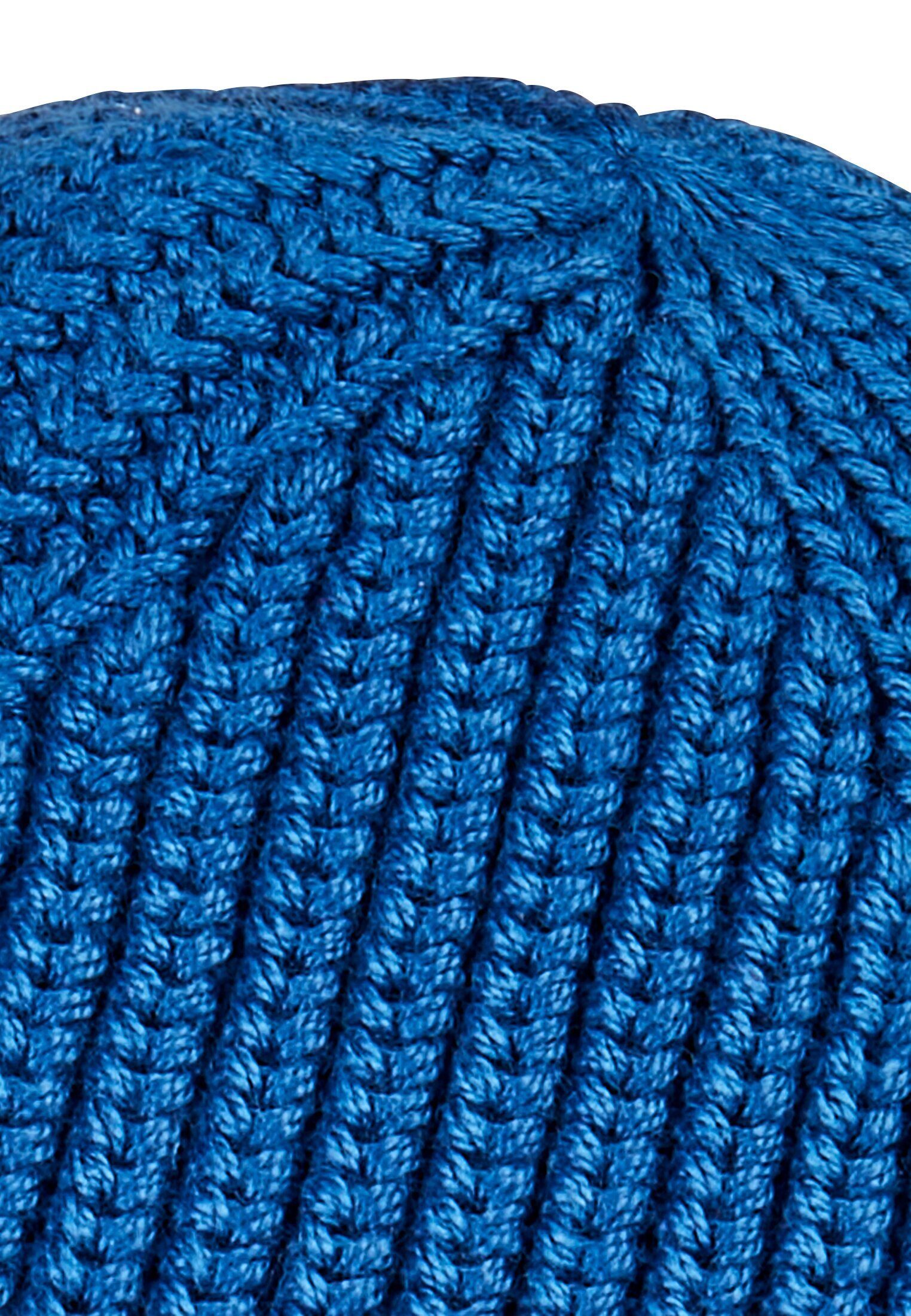 camel Blau Strickmütze Cotton active aus Organic