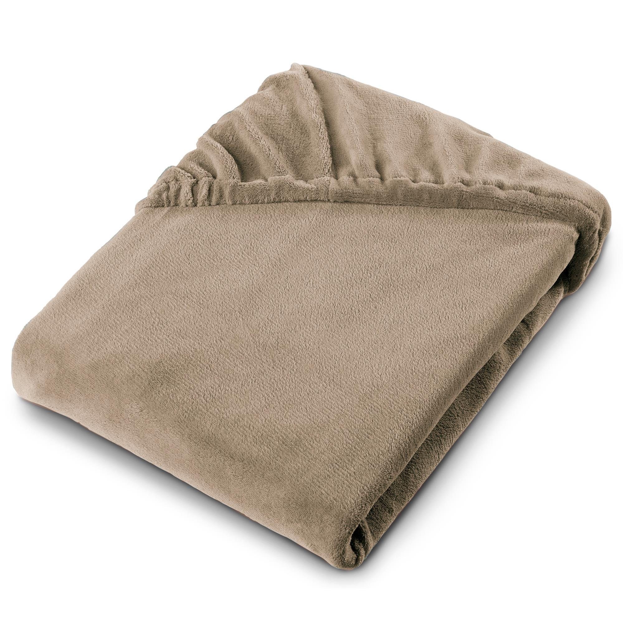 aqua-textil Spannbettlaken Feelwell Spannbettlaken Fleece 90x200-100x200cm günstig online kaufen