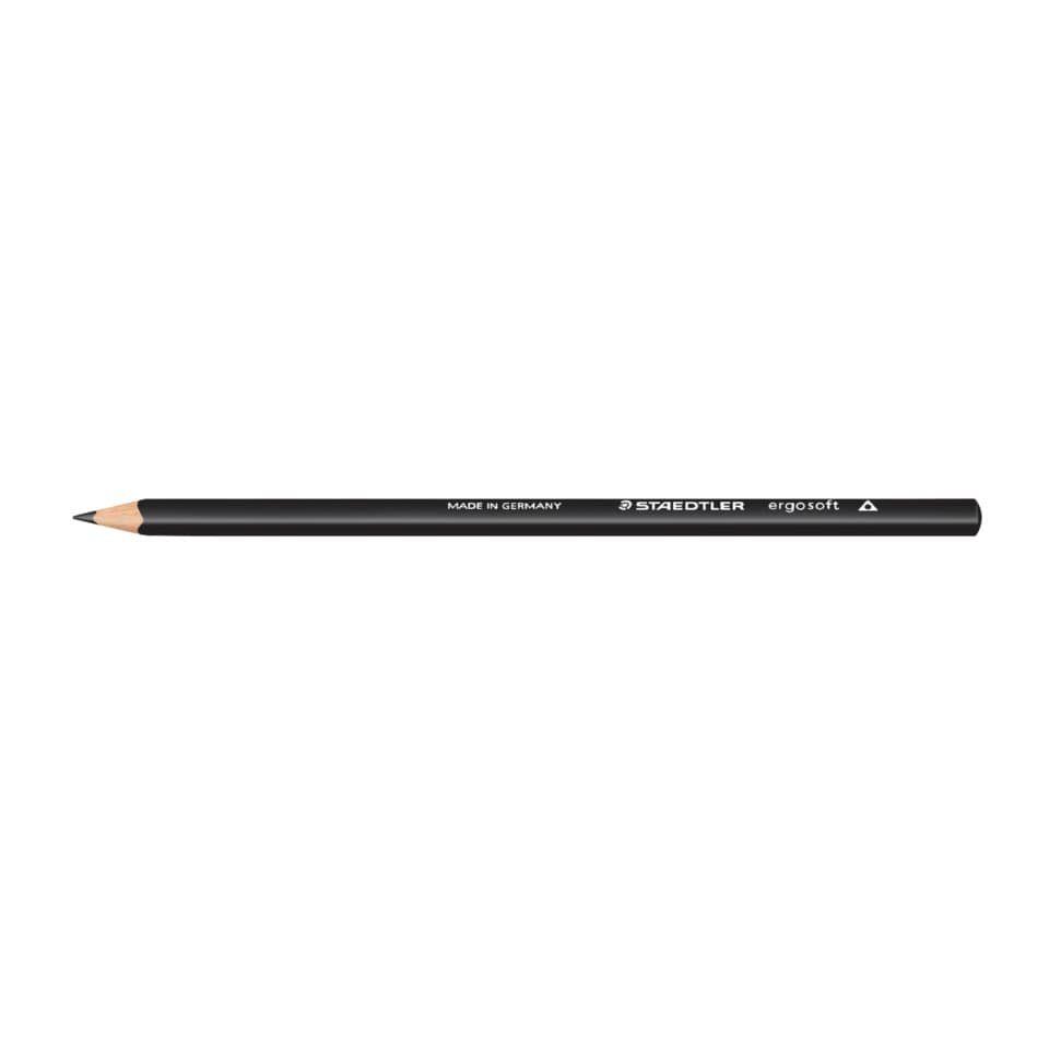 STAEDTLER Bleistift ergo soft® Farbstift schwarz bruchfest Buntstift 175mm 157-9, Lackierung auf Wasserbasis | Druckbleistifte