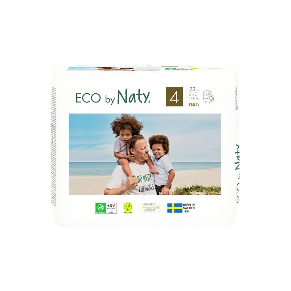 Naty Stoffwindeln Eco by Naty Ökopants Größe 4 Monatspackung 88 Windelhöschen (180-St)