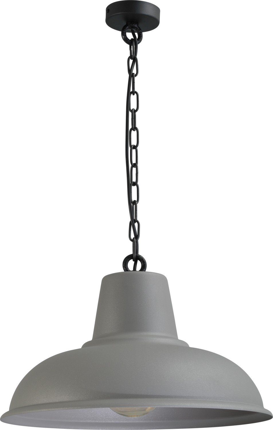 Ø Grau cm Metall E27 48,5 DI PANNA, Esszimmer Leuchtmittel, Schwarz ohne Pendelleuchte Licht-Erlebnisse Hängeleuchte Küche