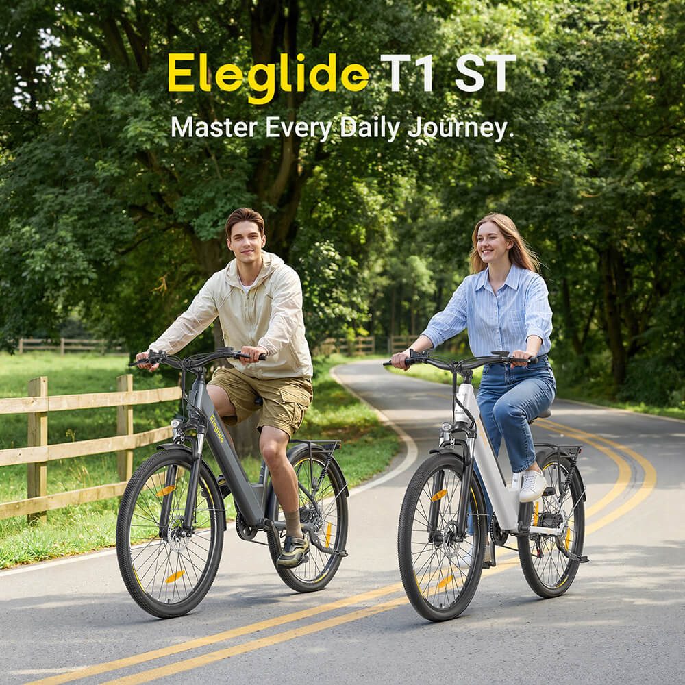 Eleglide E-Bike T1 ST Durchstieg 27,5 Zoll 36V 13Ah 250W E-Bike, 7 Gang Shimano, 468 Wh, 5 Stufen(12/15/18/21/25 km/h), 45N.M, bis zu 100 km