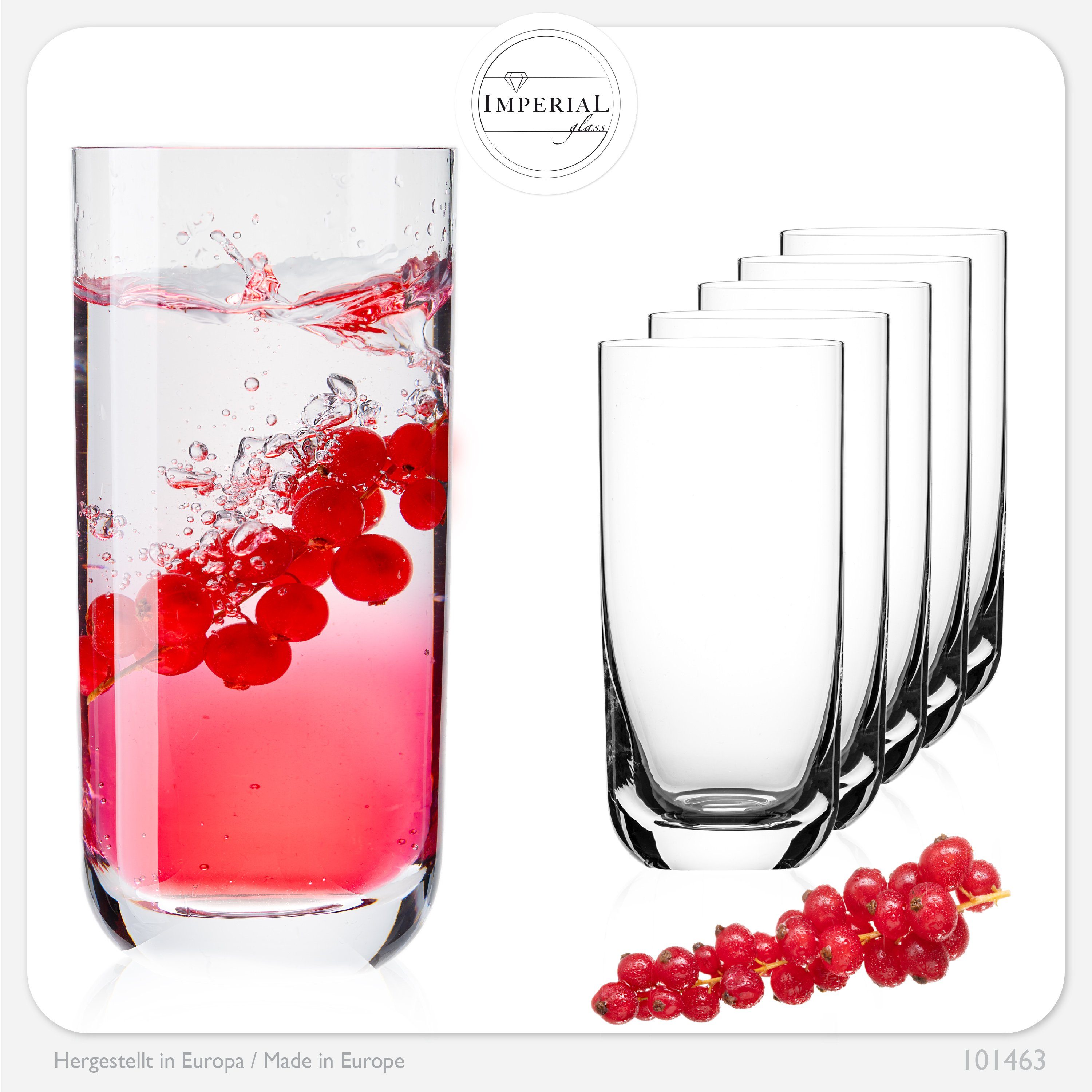420ml) Longdrinkgläser Trinkgläser, IMPERIAL (max. Wassergläser Saftgläser Glas Cocktailglas Glas, glass