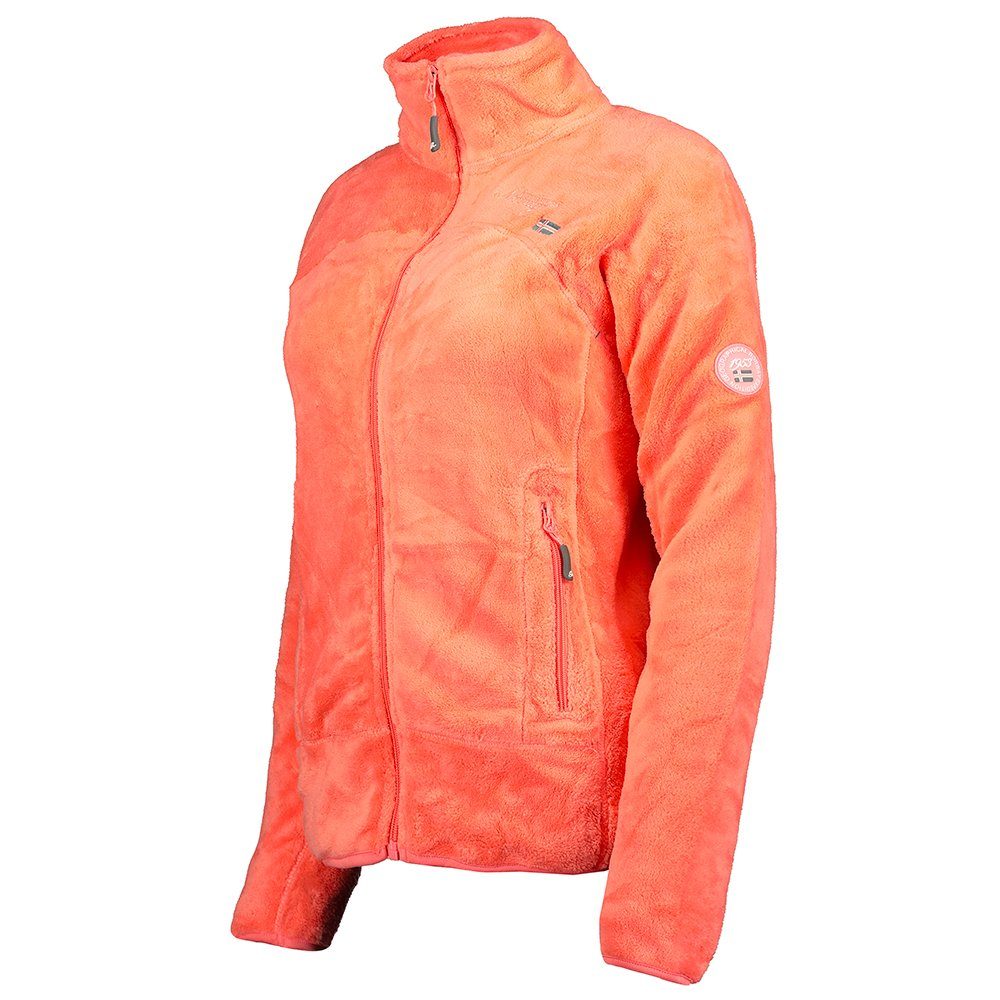 Geographical Norway Fleecejacke Geographical Norway Damen Fleecejacke Teddy Fleece Winter Jacke mit Stehkragen, in Unifarbe, kuschelig
