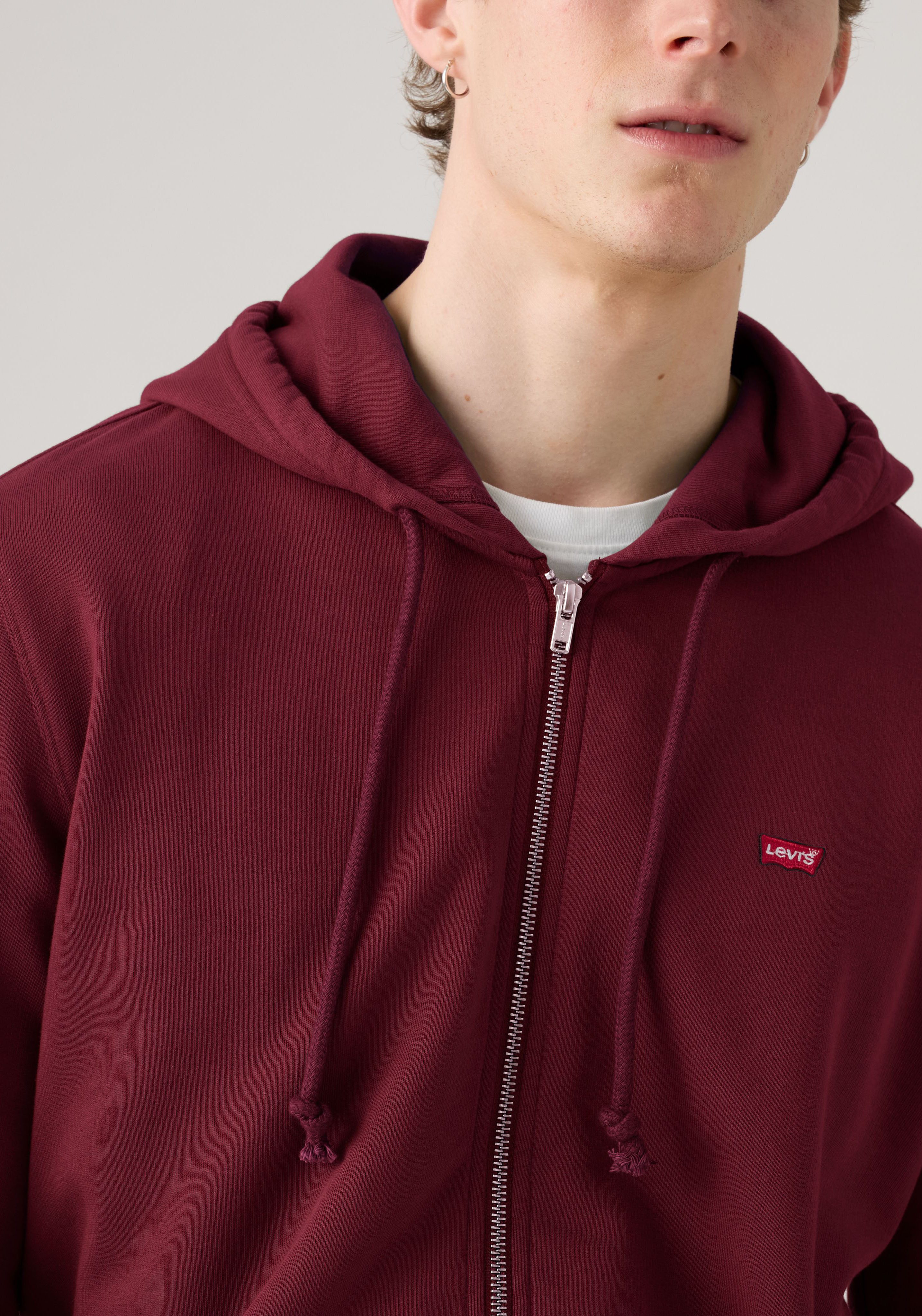 Levi's® Kapuzensweatjacke NEW ORIGINAL ZIP UP mit Logo-Stickerei und Kängurutasche – Bild 4 von 4