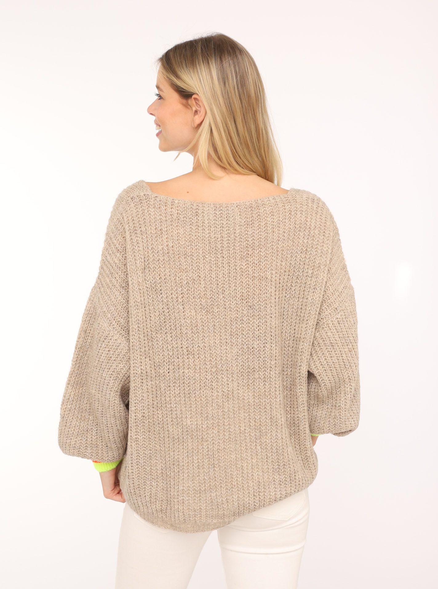 Zwillingsherz Strickpullover ""Smile"", Langarm, One Size, V-Ausschnitt, Ne günstig online kaufen