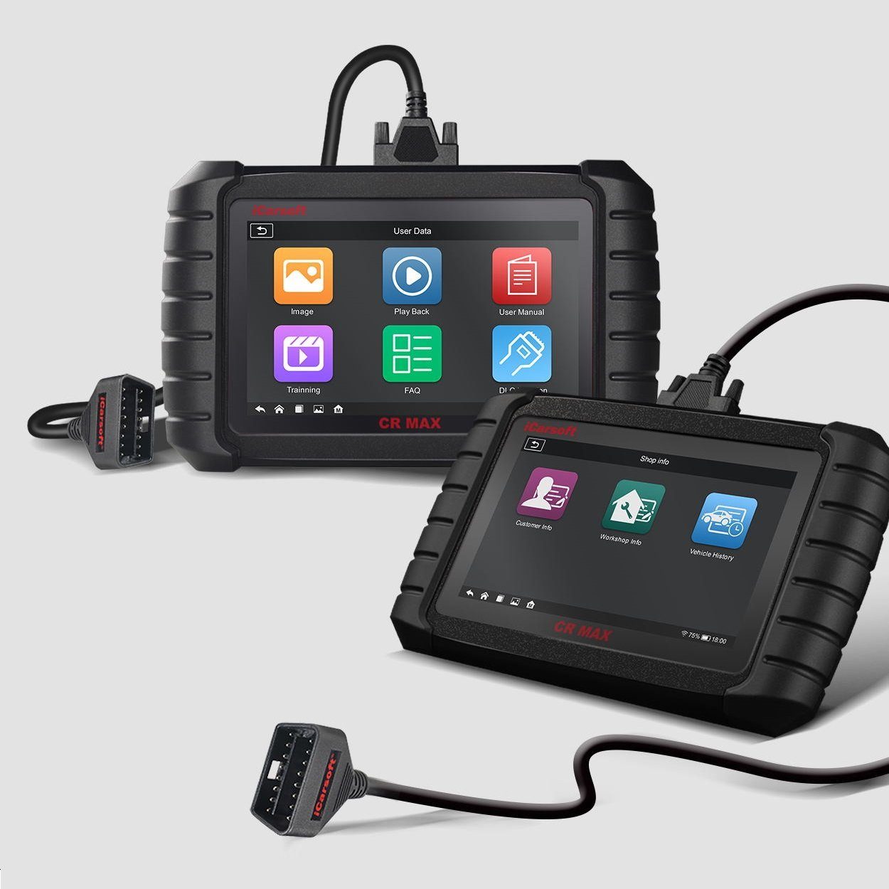 iCarsoft OBD2 Diagnostic Tool CR MAX OBD2 Scanner + Free Online Updates GERMAN, Android 8.1