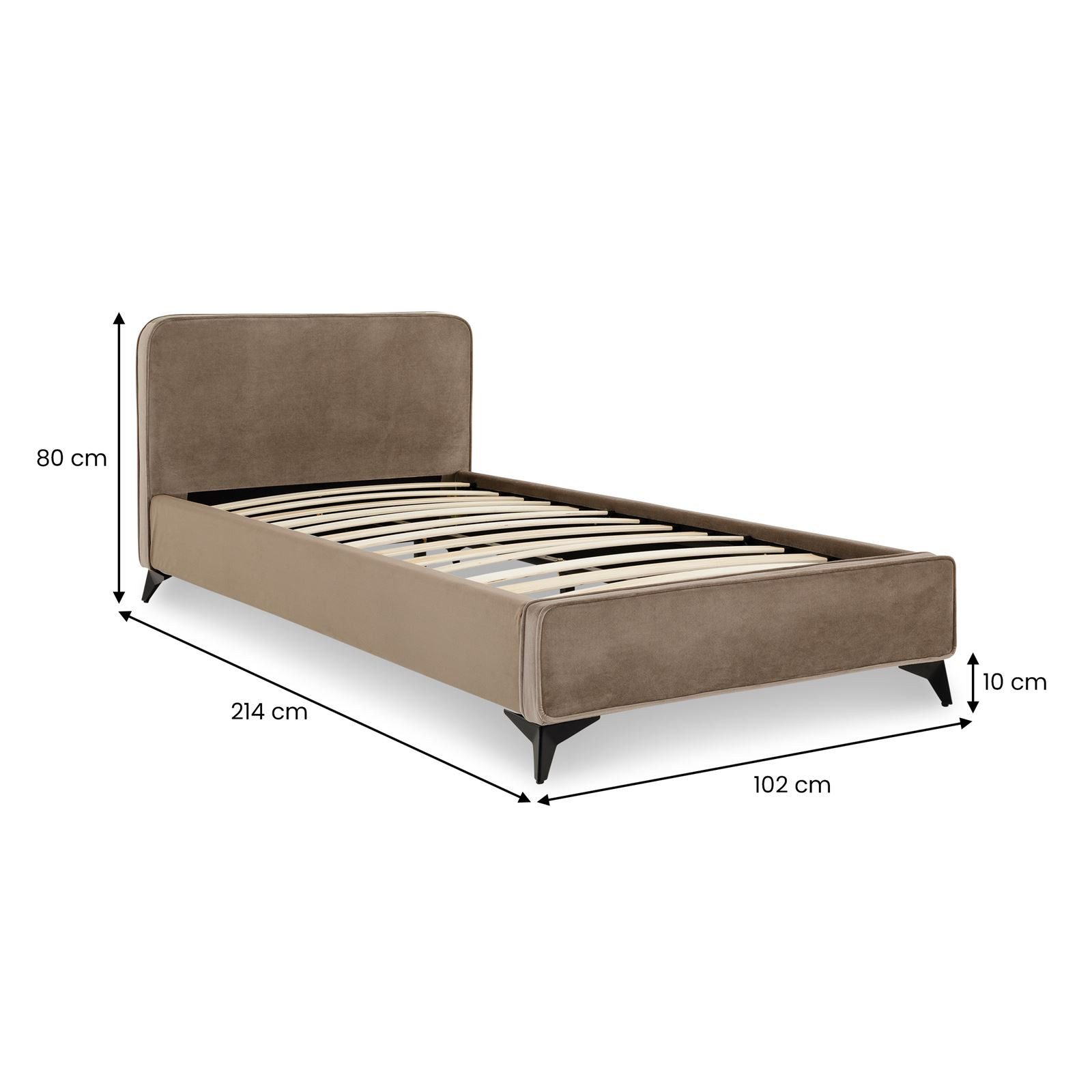 IDIMEX Polsterbett LAVORO, Bett 90x200 cm mit Lattenrost und weichem Stoffb günstig online kaufen