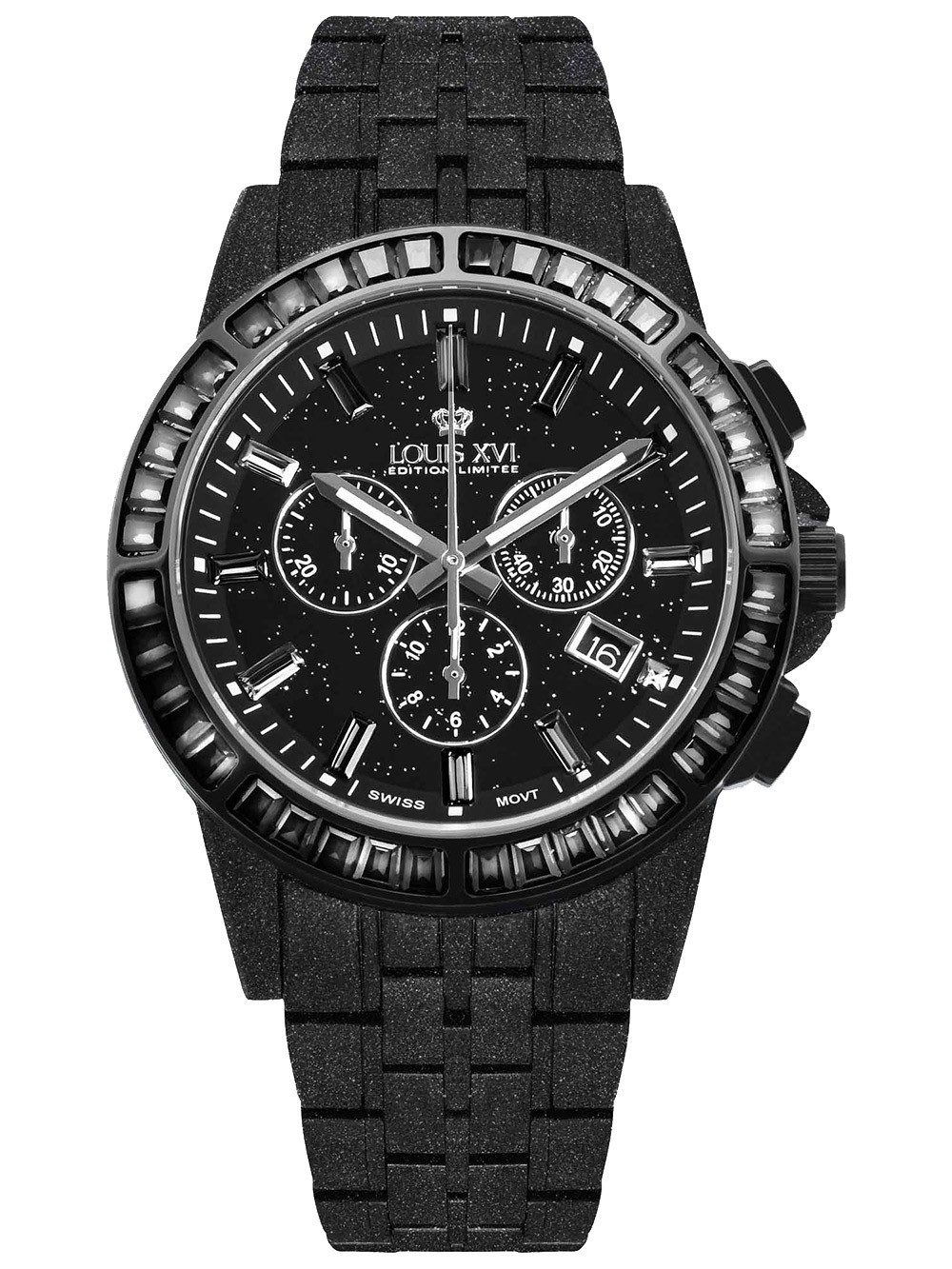 LOUIS XVI Quarzuhr Louis XVI LXVI1184 Herrenuhr Majesté Frosted Iced Out 43mm 10ATM Louis XVI LXVI1184 Herrenuhr Majesté Frosted Iced Out 43mm 10ATM
