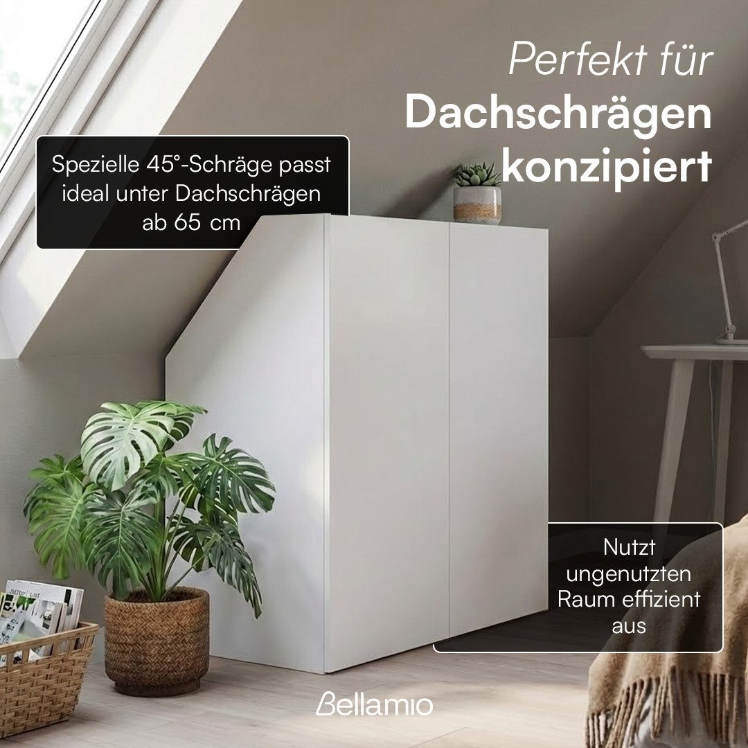 Bellamio Regal Aland Dachschrägenregal 45 Grad-Winkel, Weiß, 90 cm breit mi günstig online kaufen