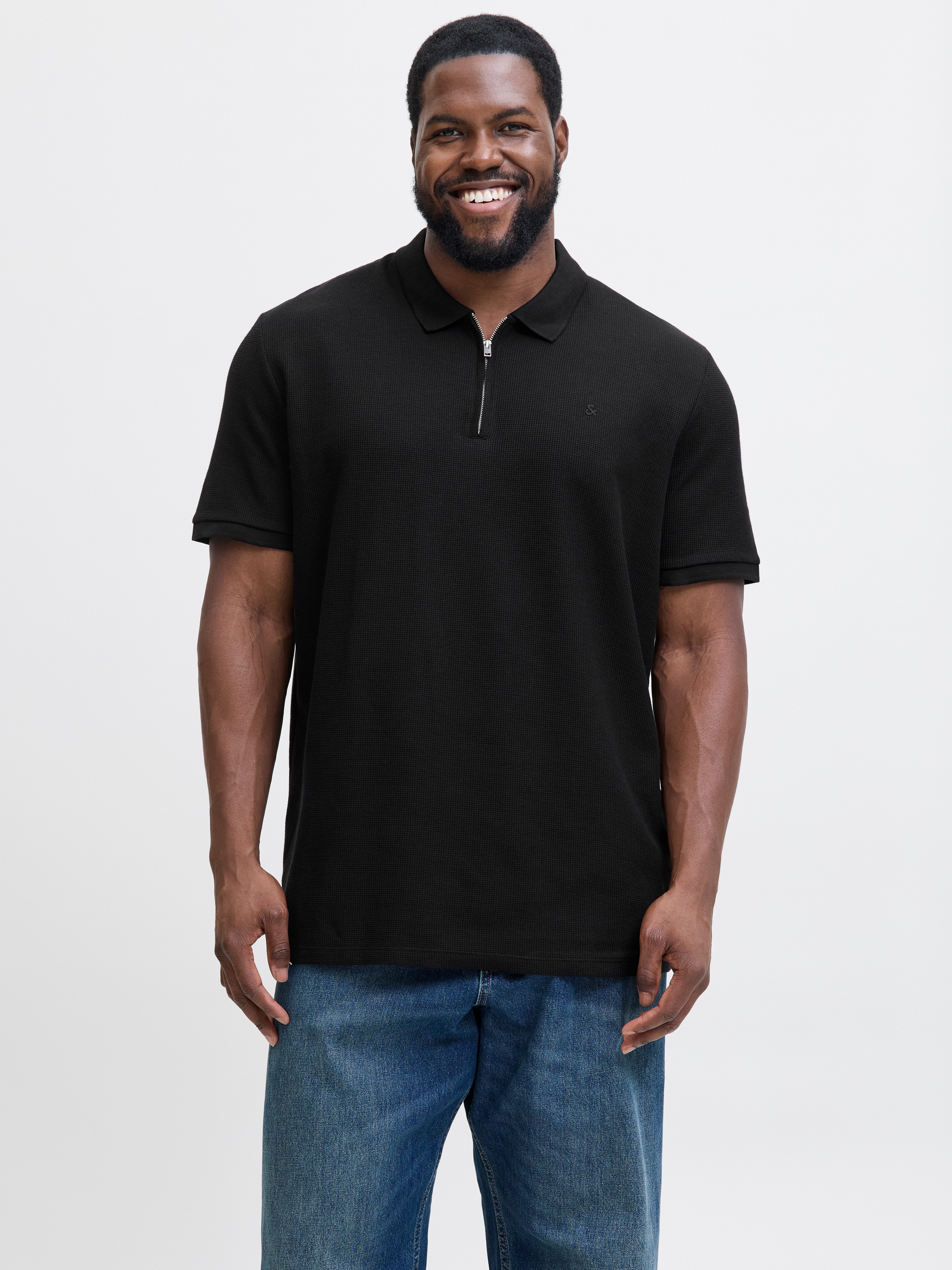 Jack & Jones PlusSize Poloshirt JJEAUSTIN ZIP POLO SS NOOS PLS günstig online kaufen