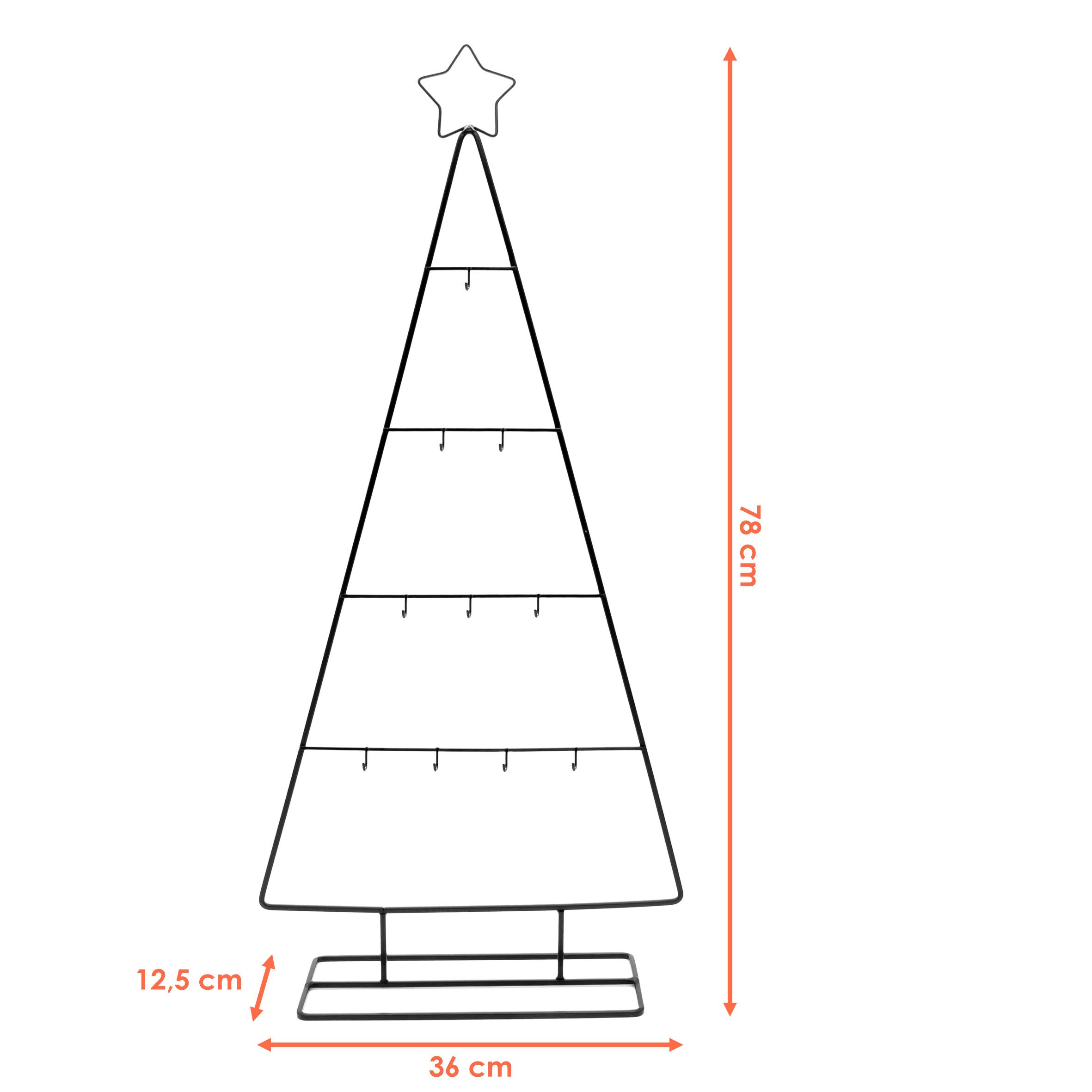 Spetebo Dekobaum Metall Tannenbaum schwarz (Deko günstig online kaufen