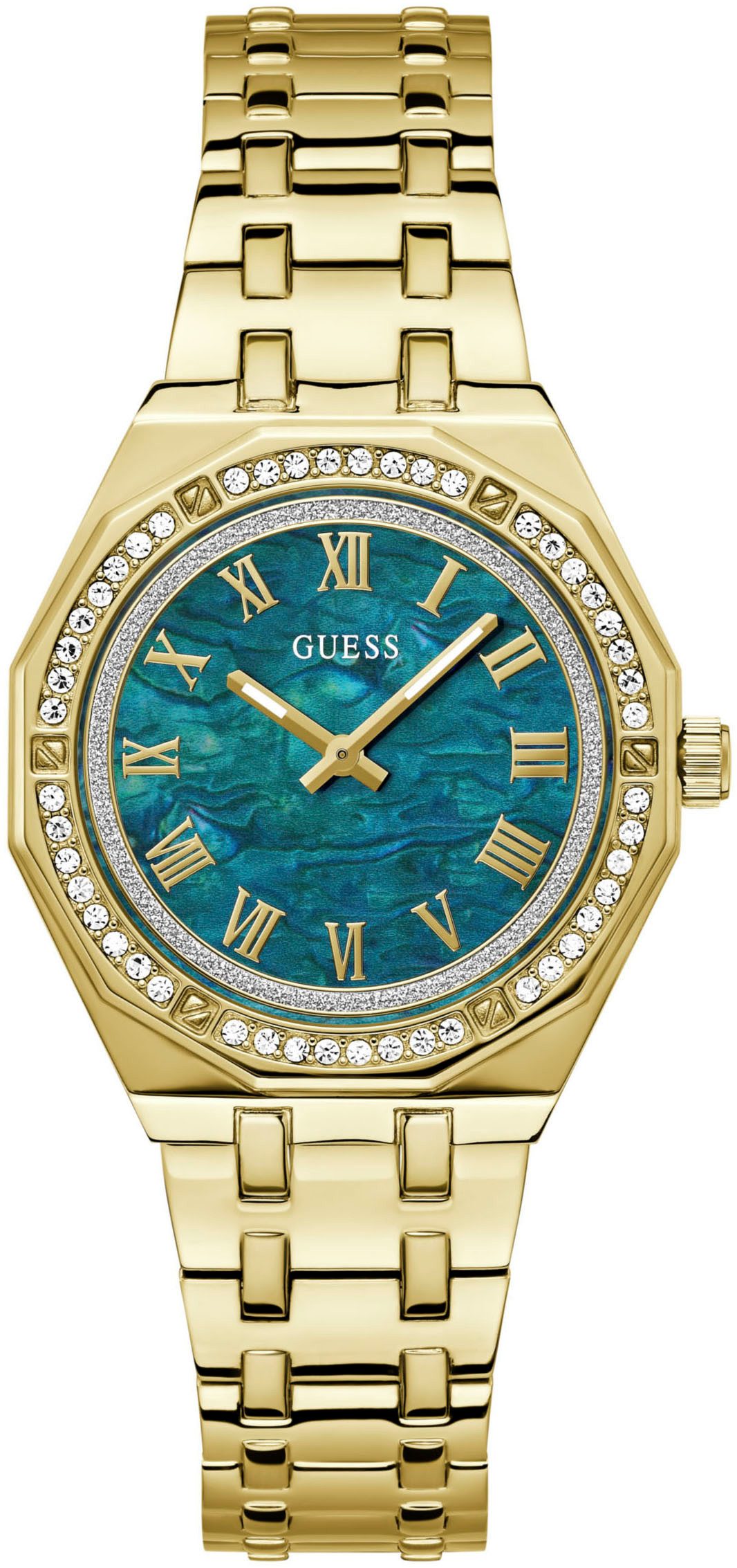 Guess Quarzuhr DESIRE GW0770L2, Armbanduhr, Damenuhr, Kristallsteine, Miner günstig online kaufen