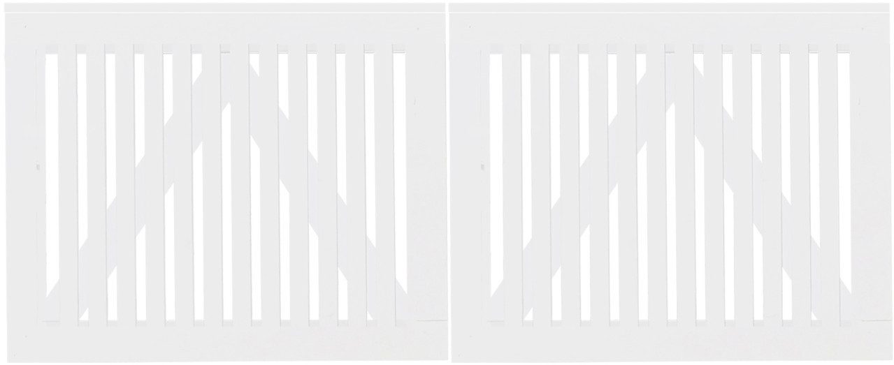 PLUS Zaundoppeltür Plus Doppeltor Sendai 200 x 80 cm RAL 9010 Weiß