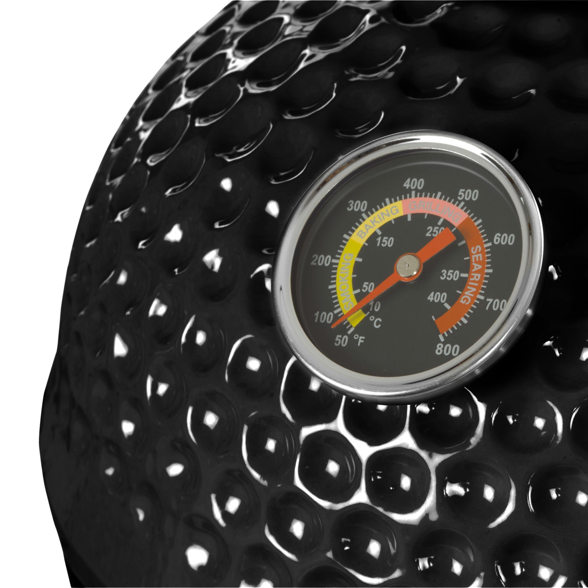 BBQ-Toro Keramikgrill Kamado Grill Holzkohlegrill Ø 39 cm "SHIRO" mit Thermometer