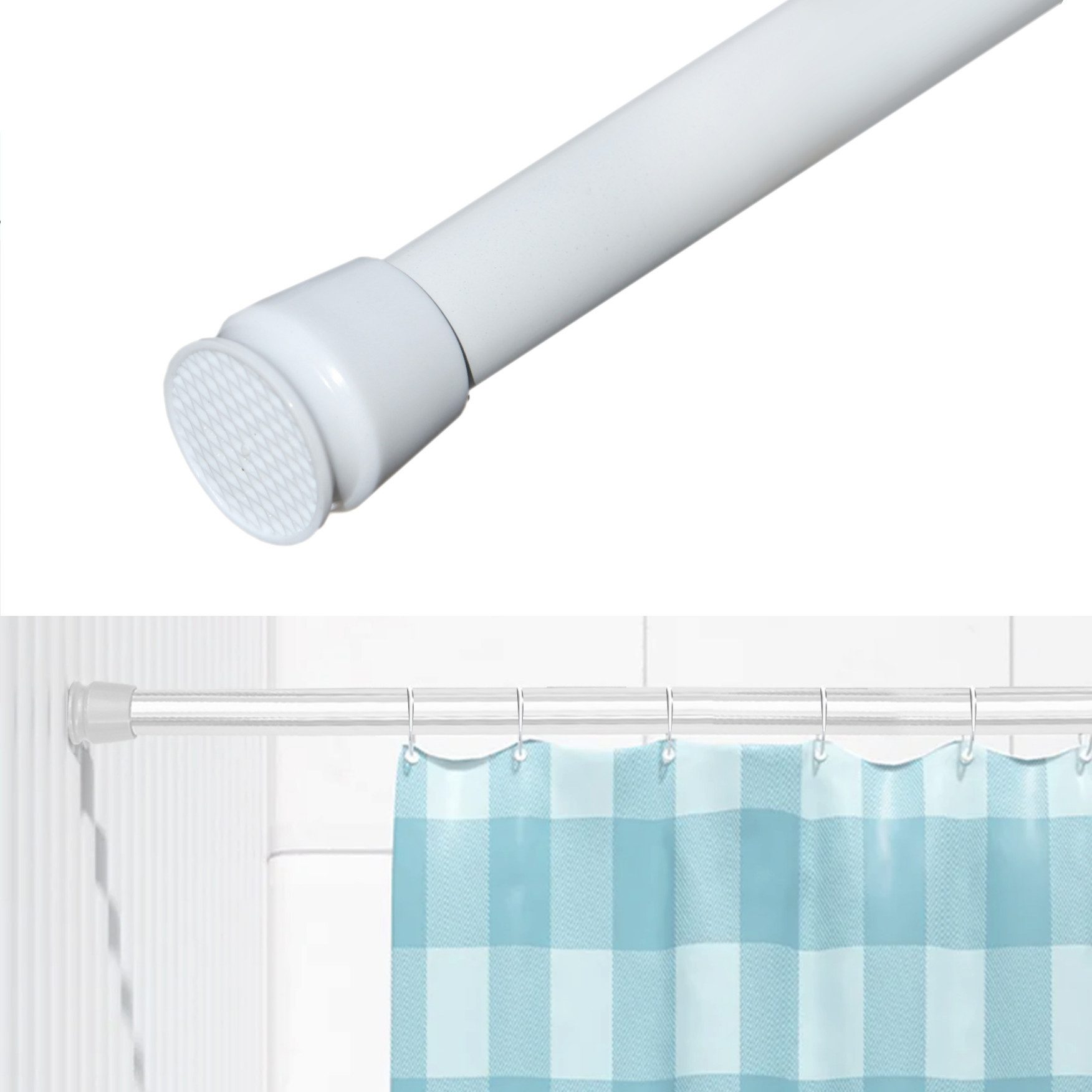 tinycurtains Klemmstange Teleskopstange 55-90 cm Türvorhangstange günstig online kaufen