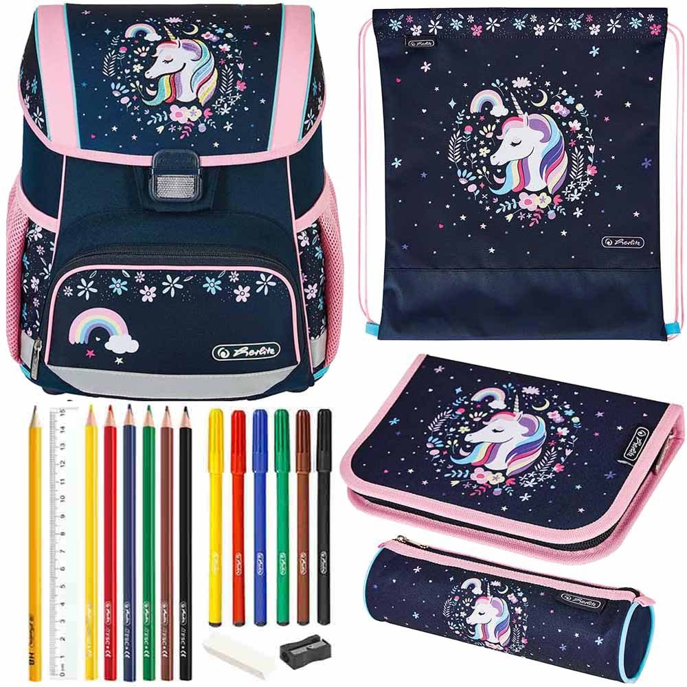 Herlitz Schulranzen Set Loop Plus 10-teilig 2026 Mädchen Unicorn