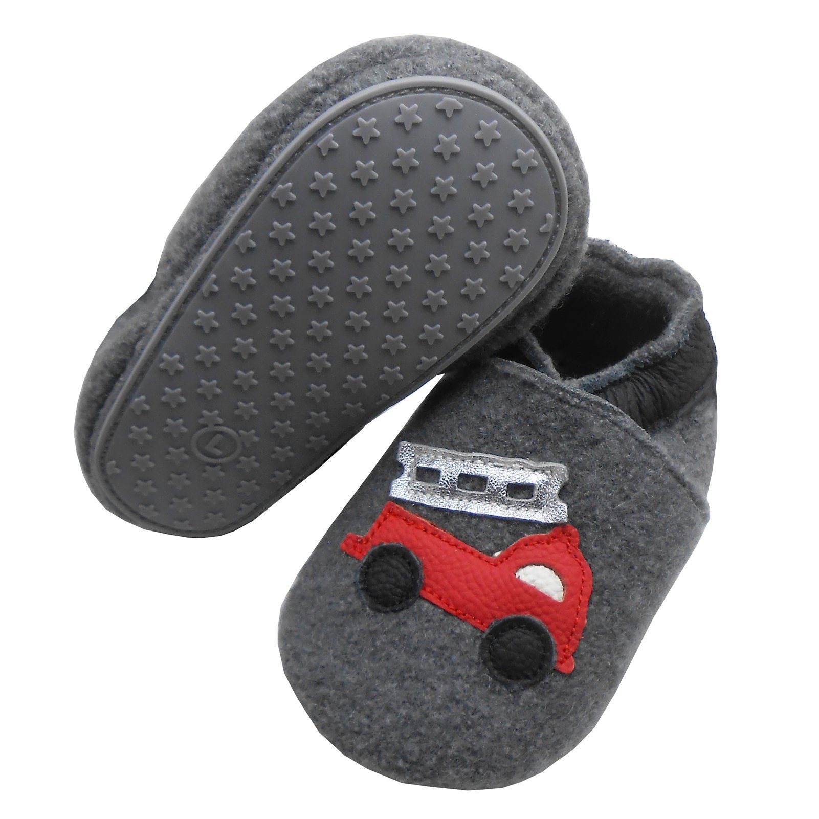 Yalion Weiche Kinder Filz Домашняя обувь aus Schafwolle und Leder Krabbelschuh