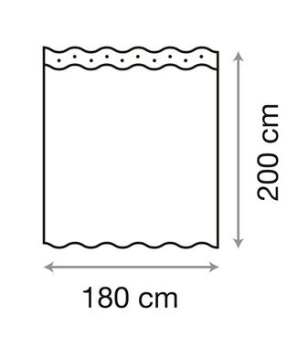 Sanilo Duschvorhang Bath Salts Breite 180 cm, Höhe 200 cm