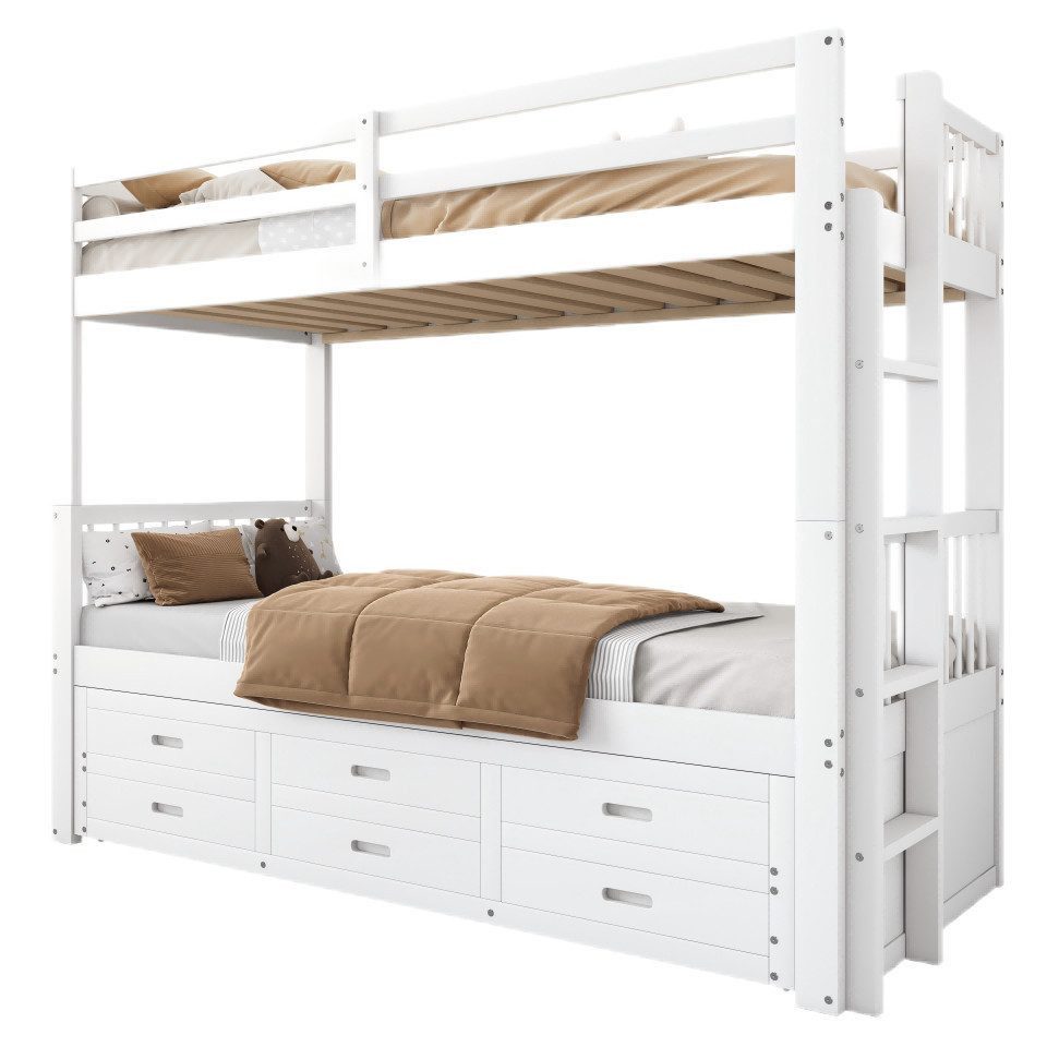 Ulife Etagenbett Kinderbett Holzbett Jugendbett Kiefer, günstig online kaufen