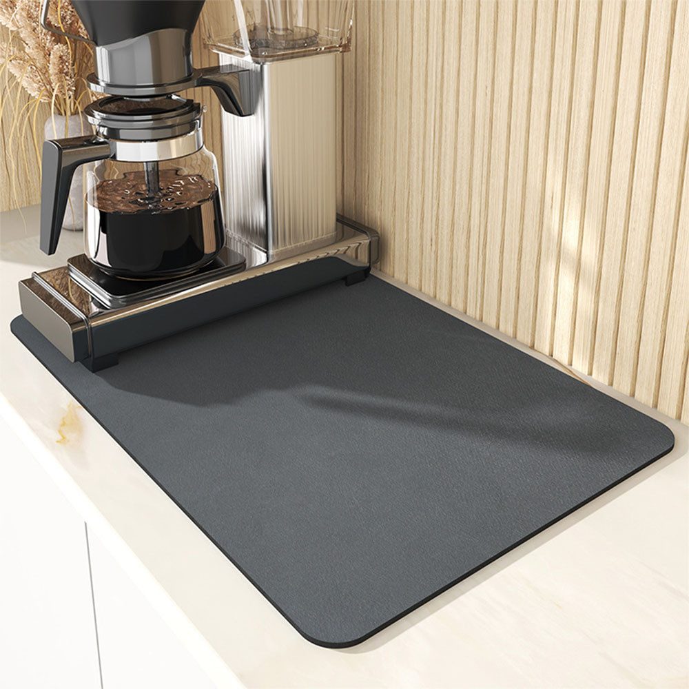 TUWENA Abtropfmatte Tropfschutzmatte für Kaffeemaschinen, schnell trocknend, Rutschfest, leicht zu reinigen