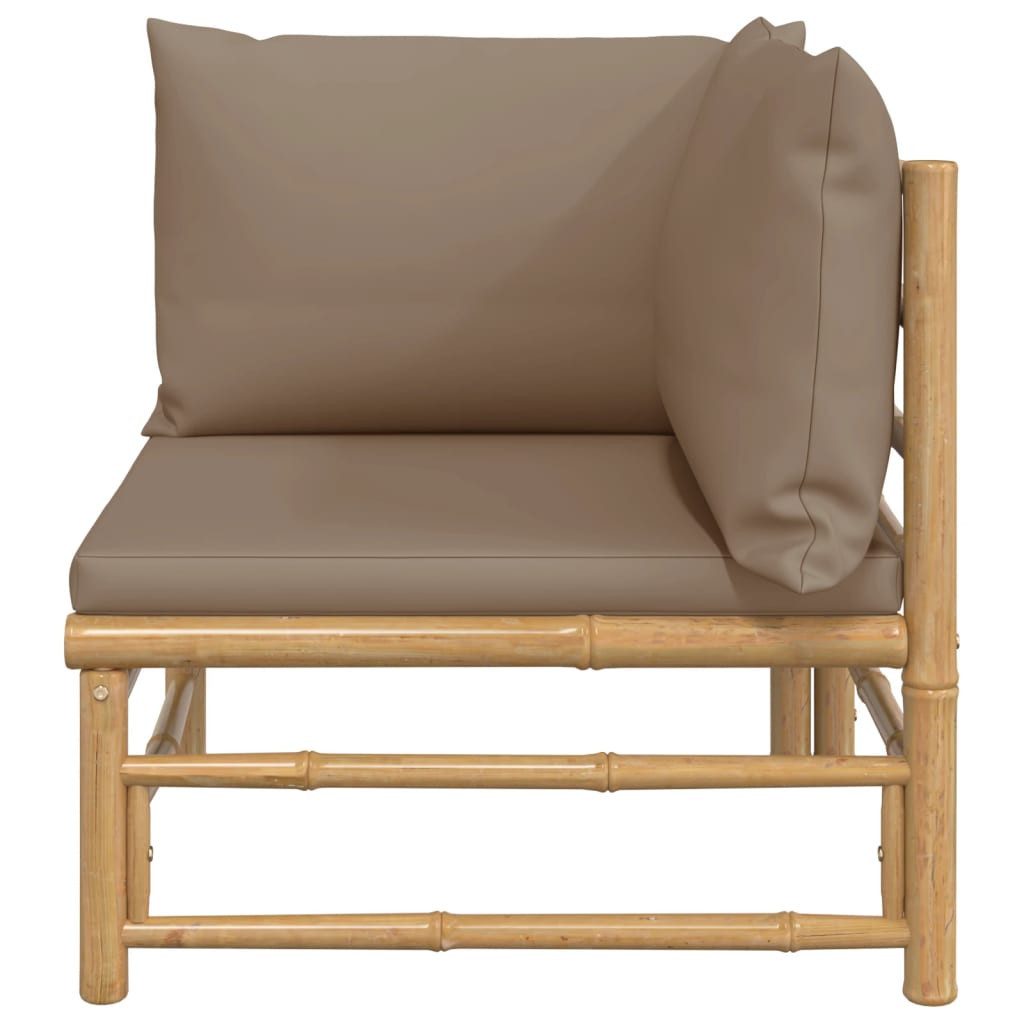 vidaXL Sofaelement Garten-Ecksofa mit Taupe Kissen günstig online kaufen