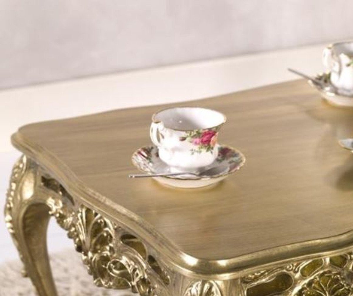 Casa Padrino Couchtisch Luxus 109 Prunkvoller in Barock 57 - - Barock x - Luxus 44 cm Bronze-Gold H. Qualität Italy Made Couchtisch x - Wohnzimmertisch Möbel