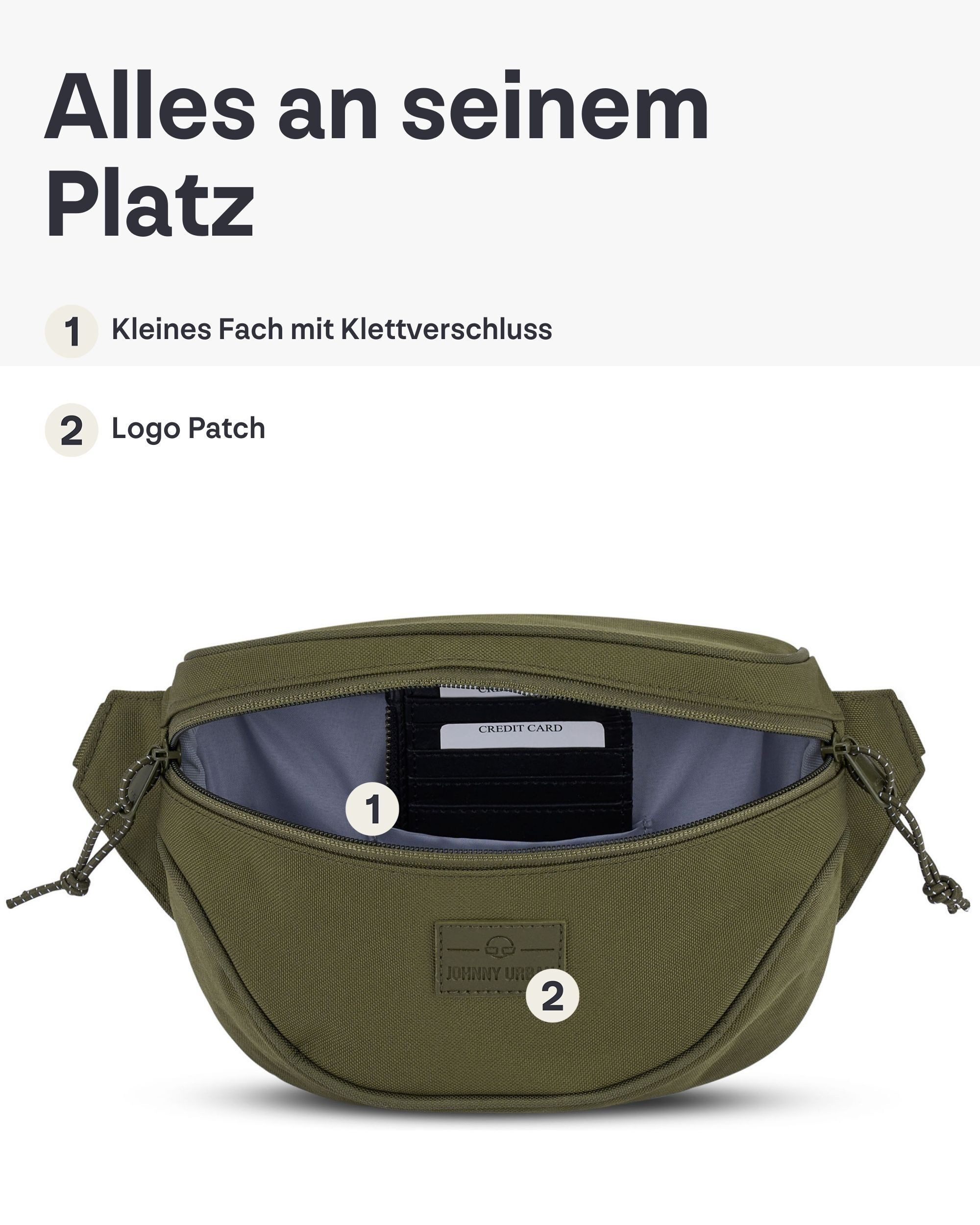 Johnny Urban Gürteltasche Ben Bauchtasche Damen Herren Wasserabweisend (1-tlg), Größenverstellbar, Wasserabweisend