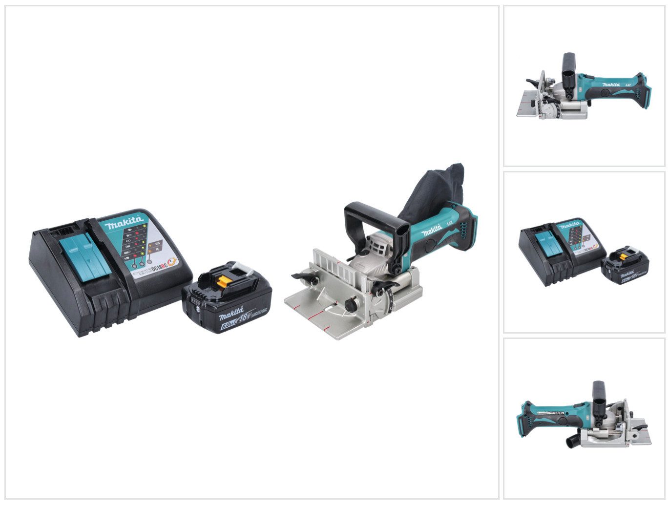 Makita Nutfräse DPJ 180 RG1 Akku Nutfräse 18 V 100 mm + 1x Akku 6,0 Ah + Ladegerät
