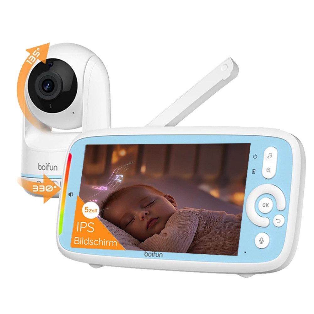 Babyphone Babyphone mit Kamera 5 Zoll Baby Monitor 720p Baby Phone Digitalzoom