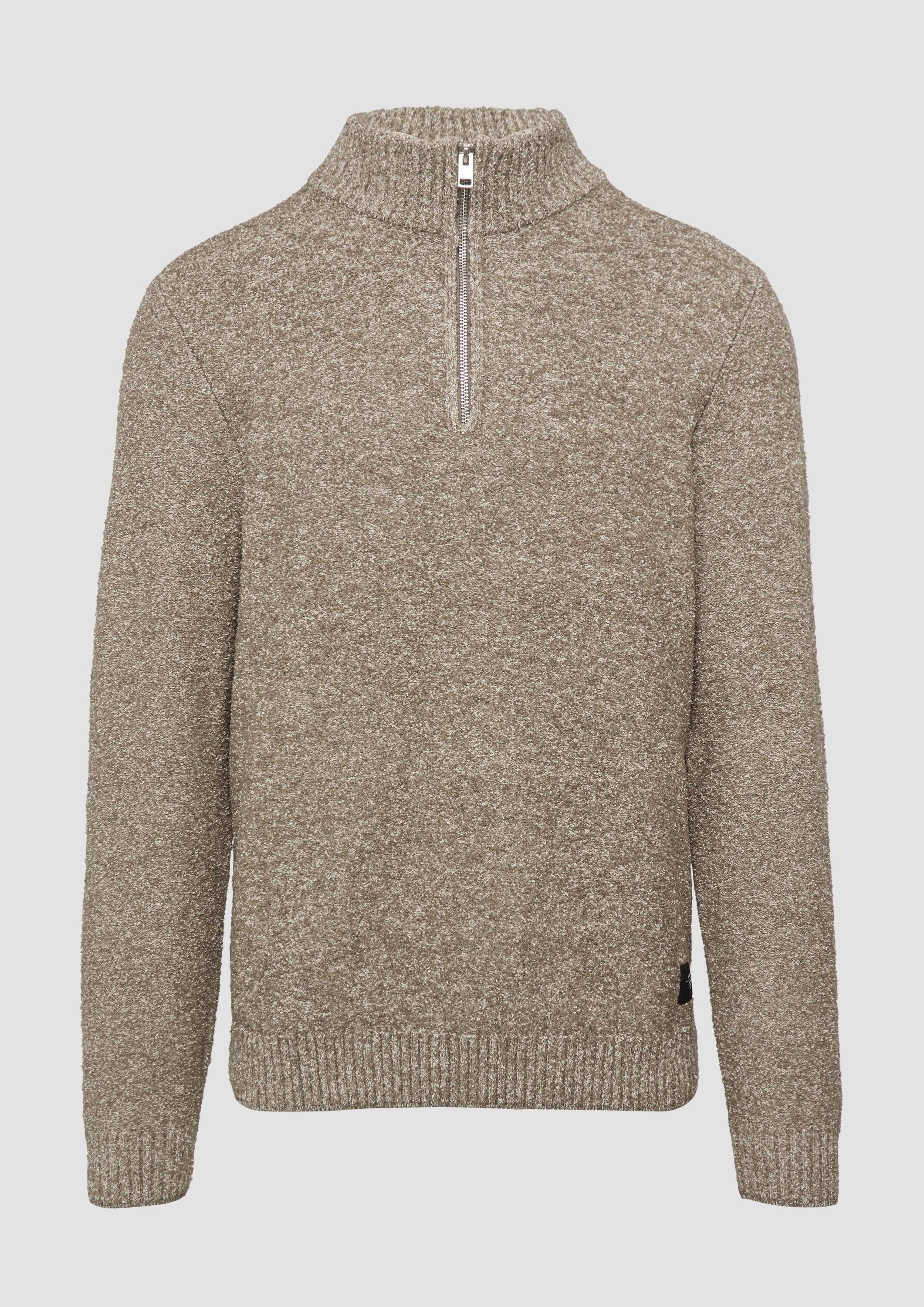 s.Oliver Longpullover Strickpullover Pullover mit Troyer-Kragen günstig online kaufen