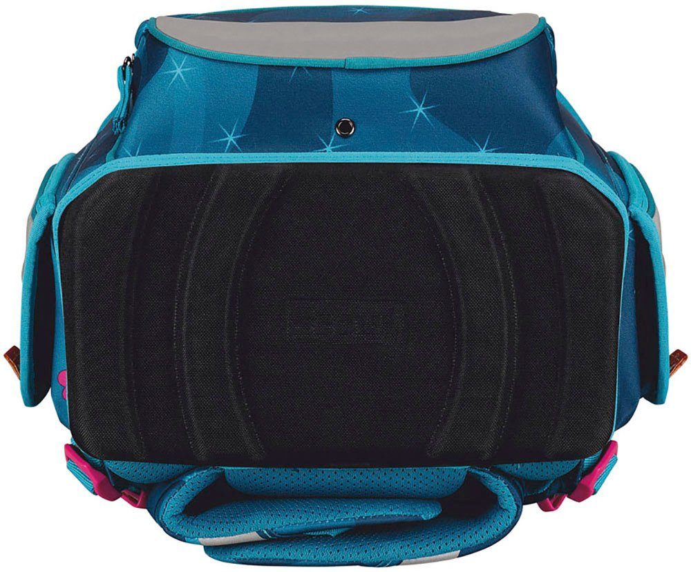 Scout Schulranzen Genius LED, Heaven (Set, 4-tlg), mit LED-Blinklicht & 2 Funny Snaps; enthält recyceltes Material