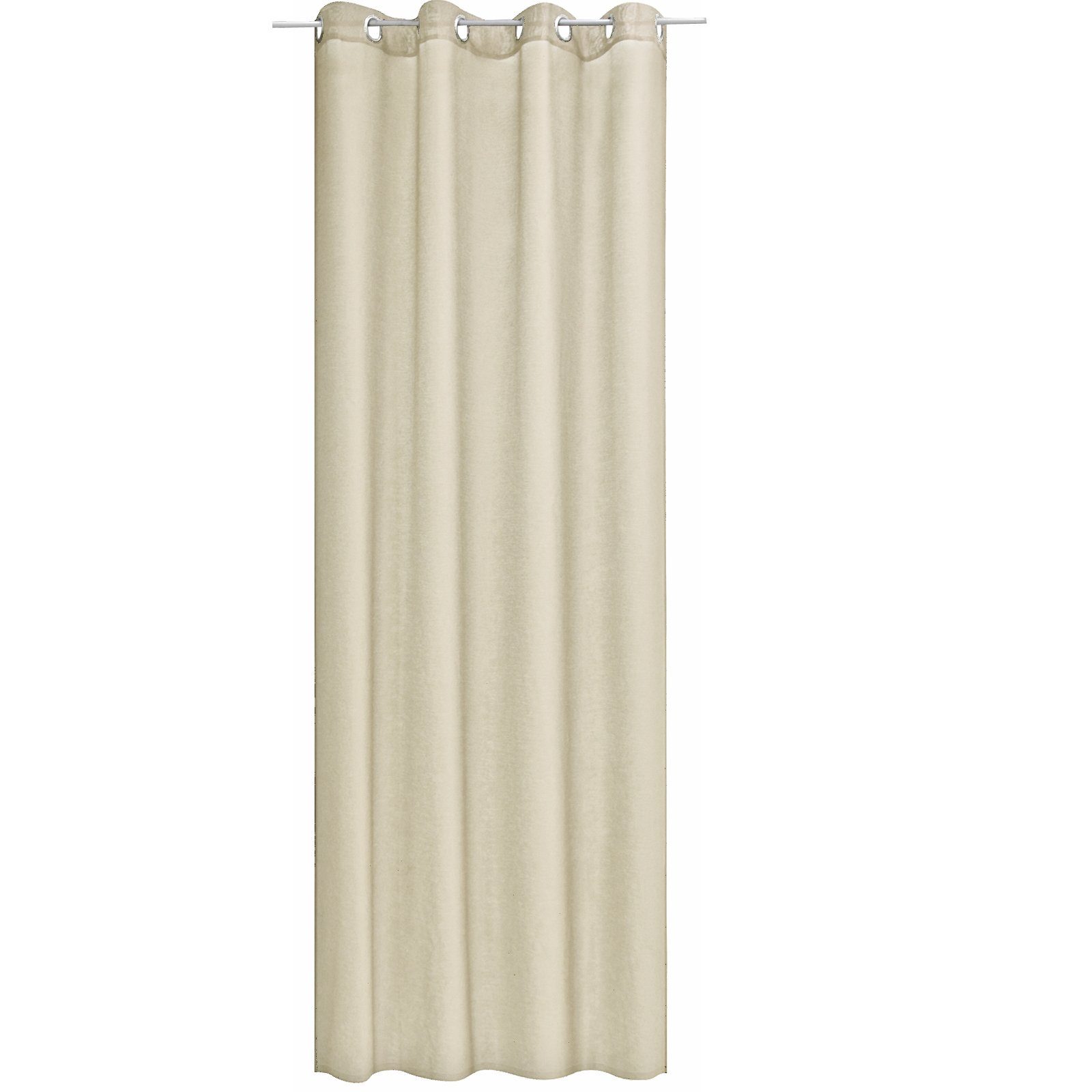 Vorhang Vorhang blickdicht mit Ösen - Dekoschal 100% Polyester - Montage, JEMIDI Creme | Fertiggardinen