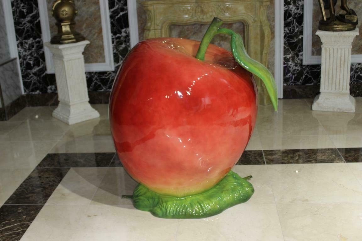 JVmoebel Skulptur Apfel Aussteller Statue Garten Statue Äpfel Obst Deko Sofort