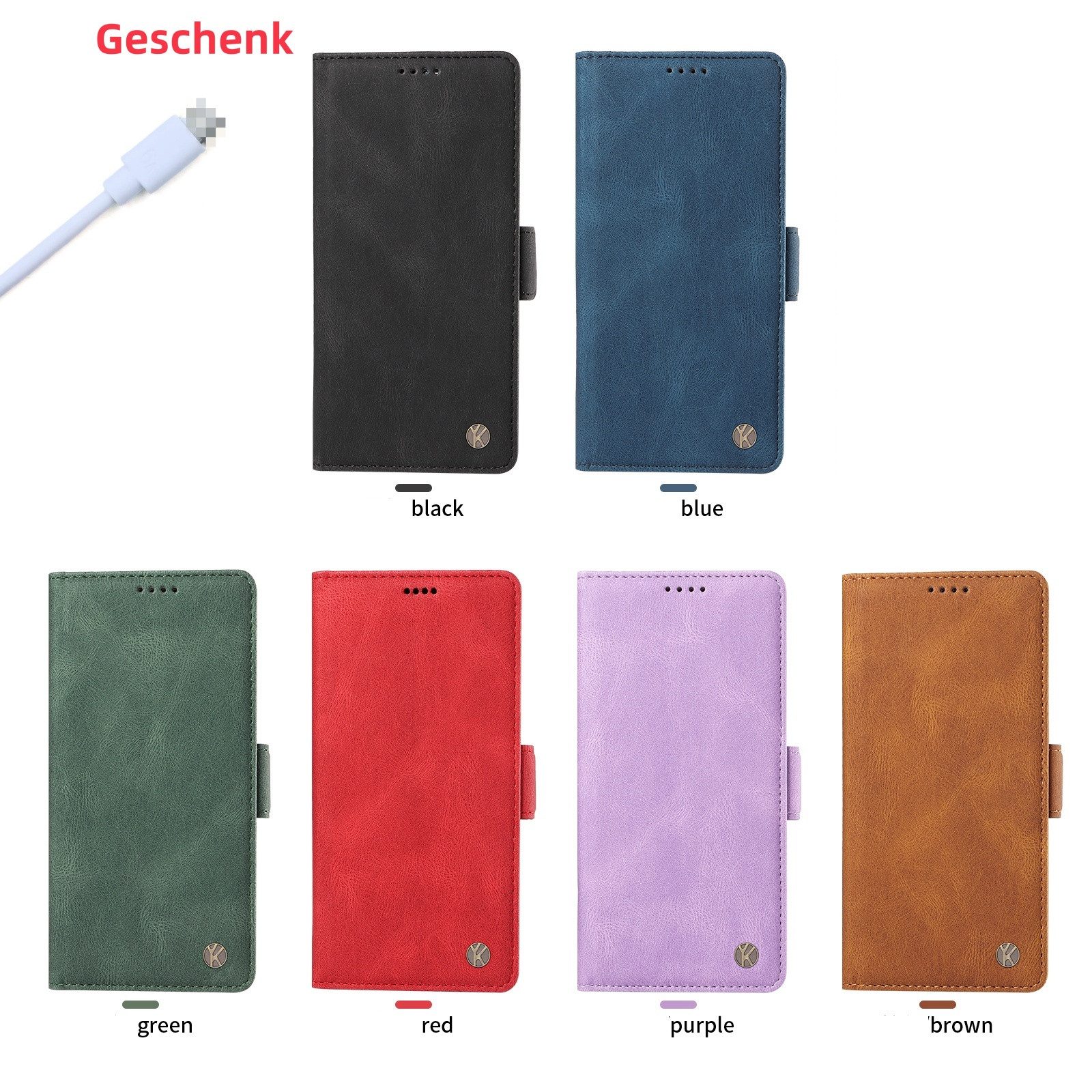 trends for living Handyhülle Leder Hülle Tasche Klapp Case für Xiaomi und Redmi Modelle Schnalle