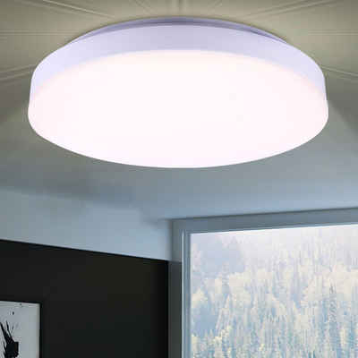 Globo LED Deckenleuchte, Leuchtmittel inklusive, Warmweiß, LED Deckenlampe Deckenleuchte Wohnzimmer Glas Metall