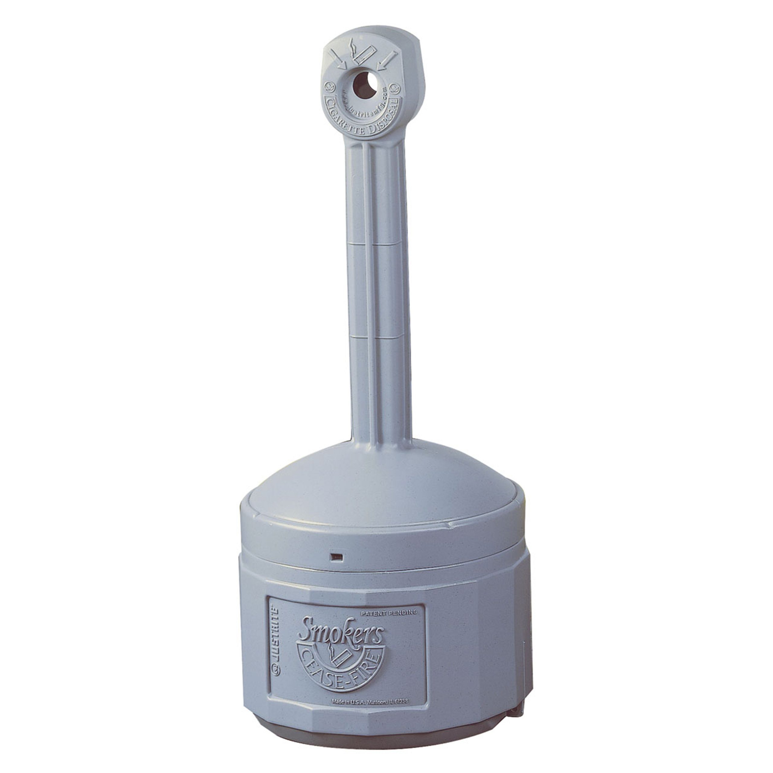 PROREGAL® Aschenbecher Sicherheits-Standascher, 15L, selbstlöschend, HxB 98x42cm Grau