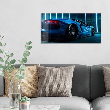 DEQORI Glasbild 'Lamborghini Aventador', 'Lamborghini Aventador', Glas Wandbild Bild schwebend modern