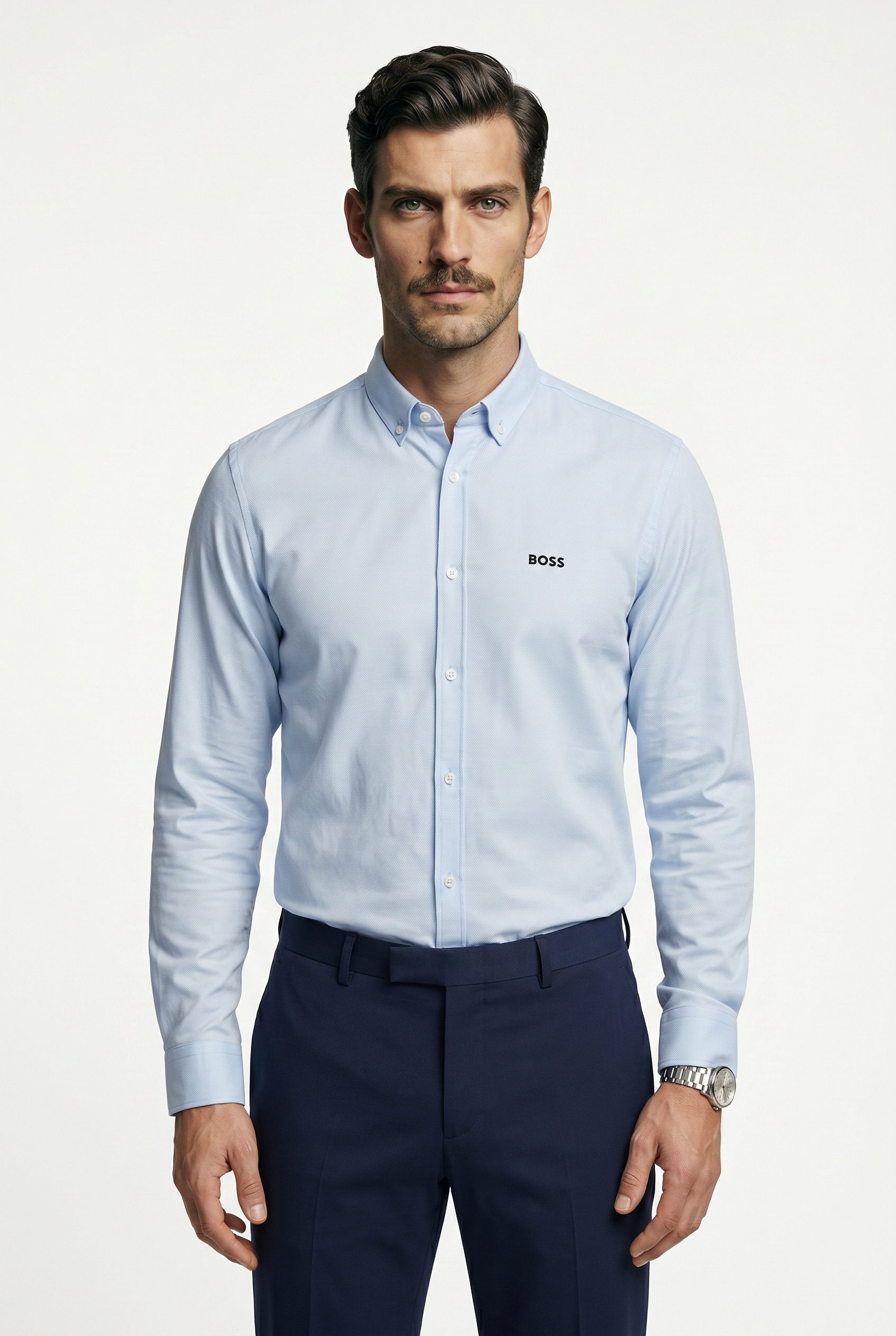 BOSS GREEN Langarmhemd B MOTION L mit Logo-Druck