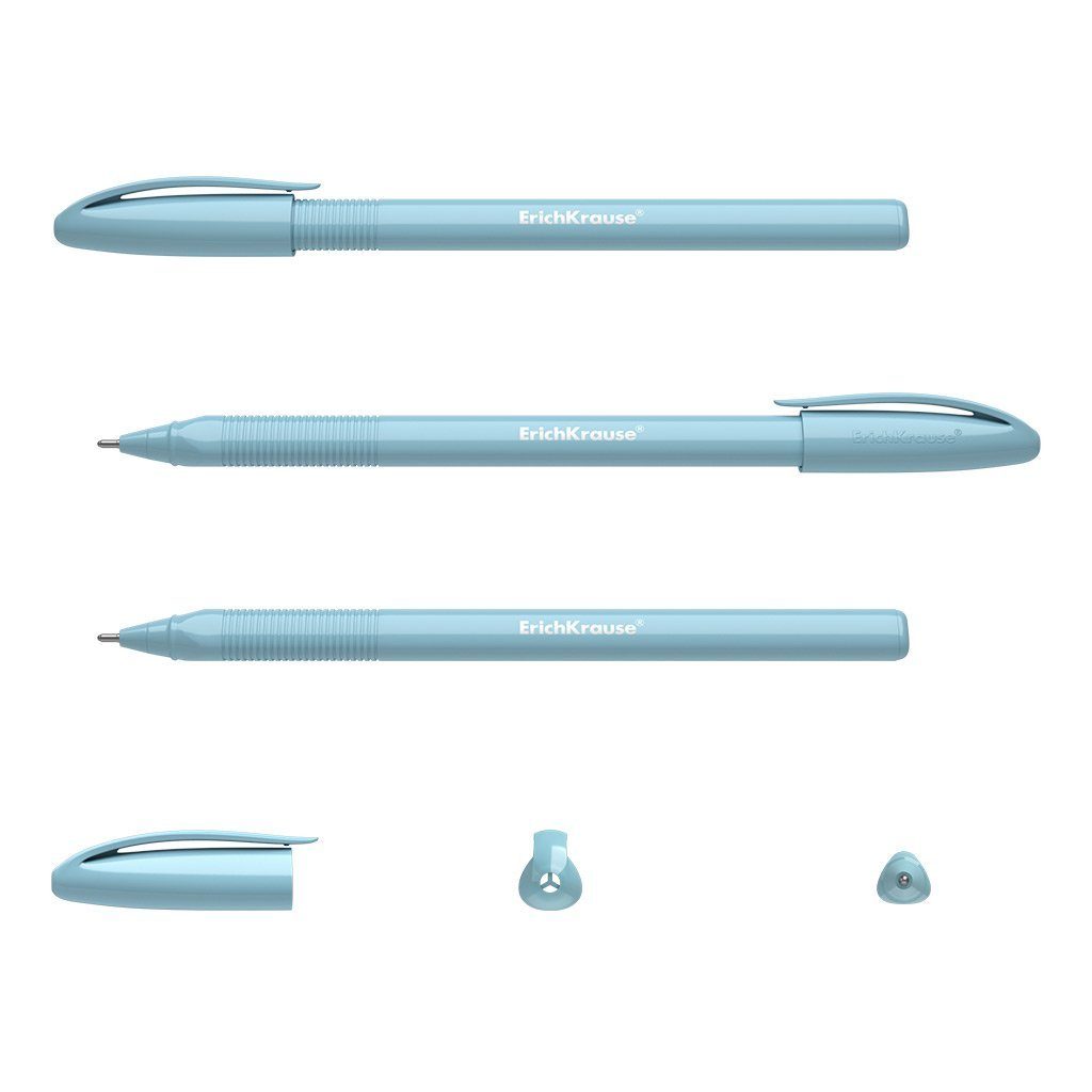 Erich Krause Kugelschreiber, Kugelschreiber U-108 Pastell 0,3mm 50er Pack Blau
