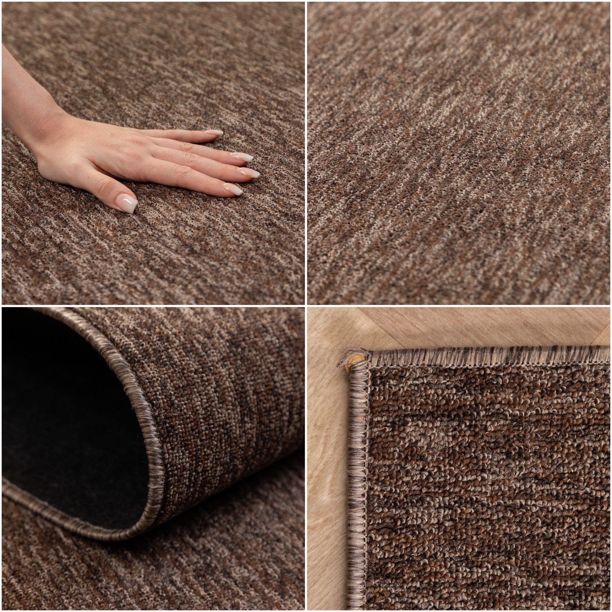 Carpettex Schlingenteppich Unicolor - Einfarbig, Läufer, günstig online kaufen