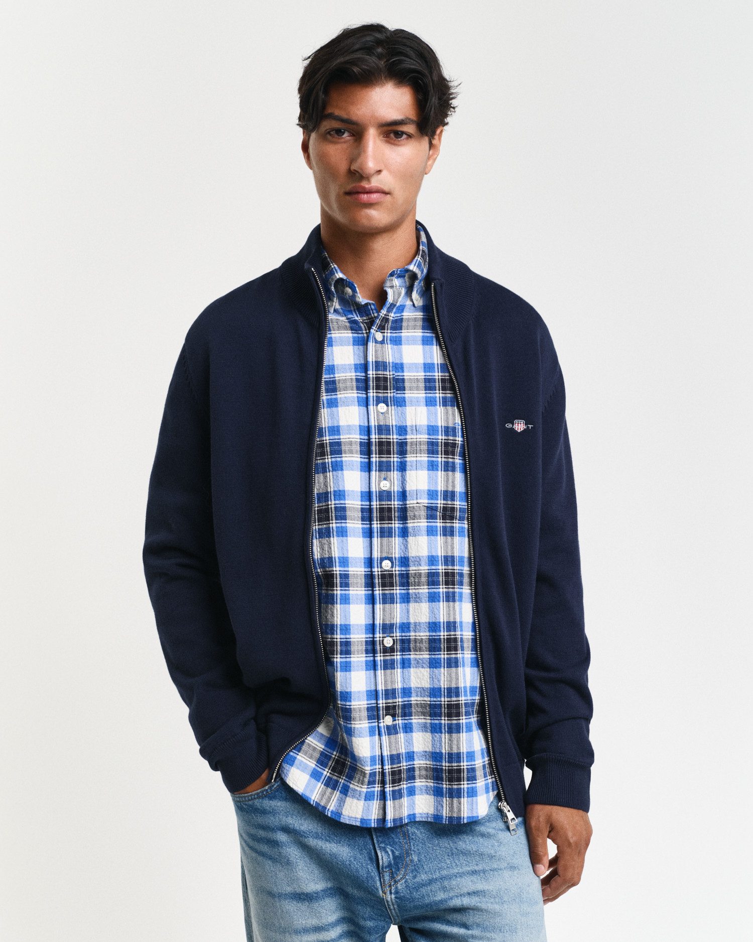 Gant Cardigan CASUAL COTTON ZIP CARDIGAN günstig online kaufen