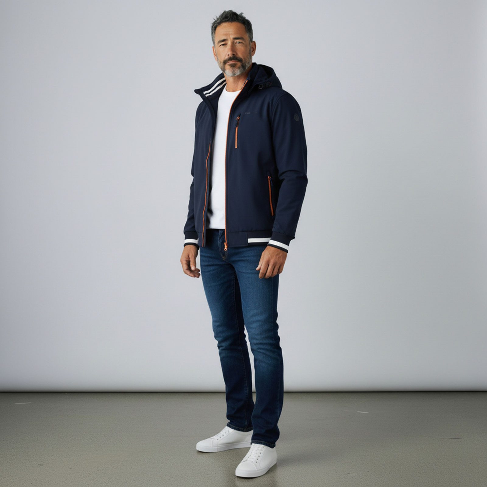 Dry Fashion Funktionsjacke Hamburg Herren Funktions-Blouson Hamburg mit Innenfutter und abnehmbare Kapuze