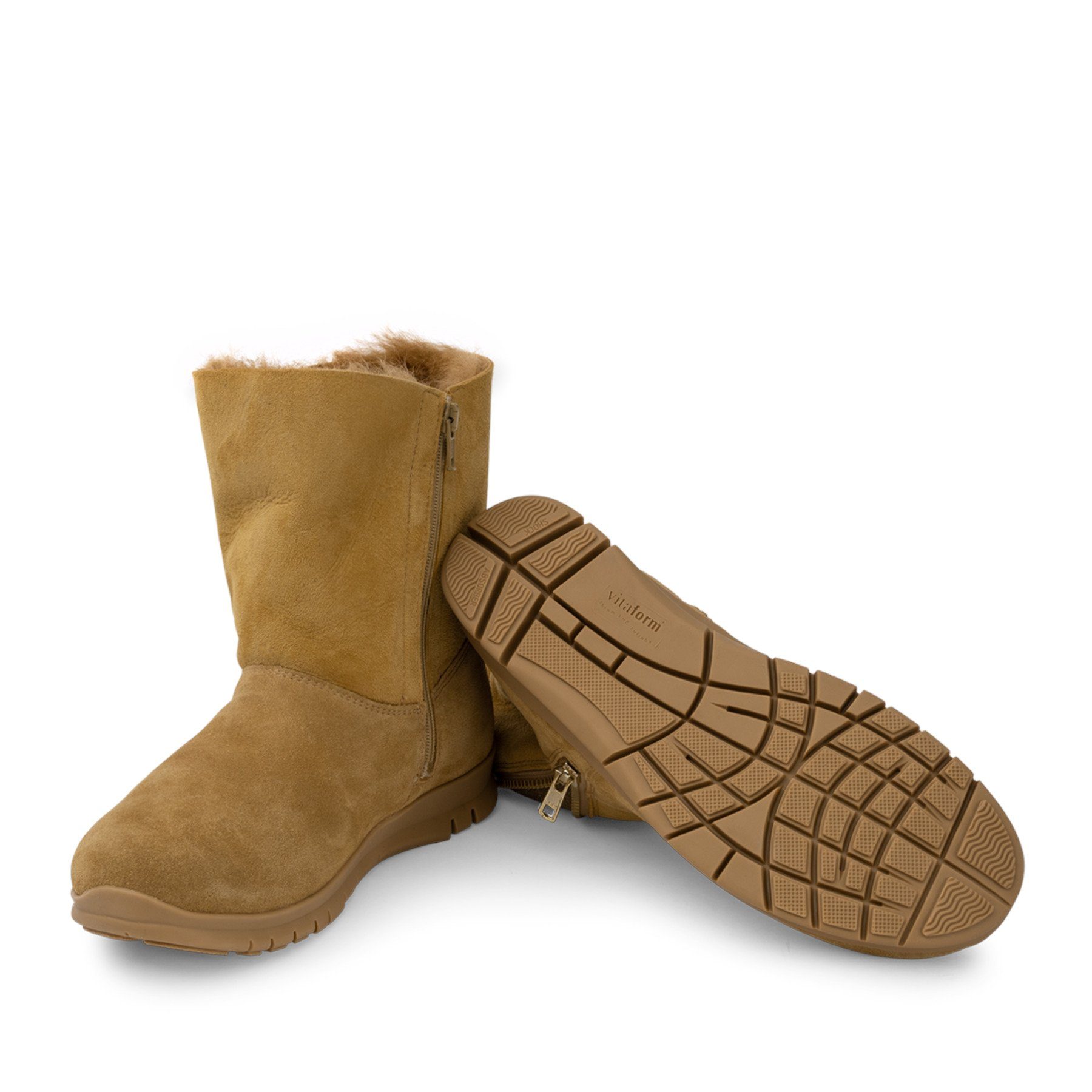 camel Stiefelette Stiefelette Damenschuhe Veloursleder vitaform