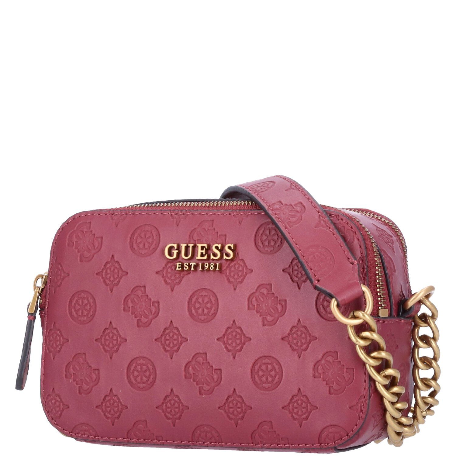 Guess Umhängetasche GUESS Damen Schultertasche Noelle Merlot Logo (1, 1-tlg., 1)