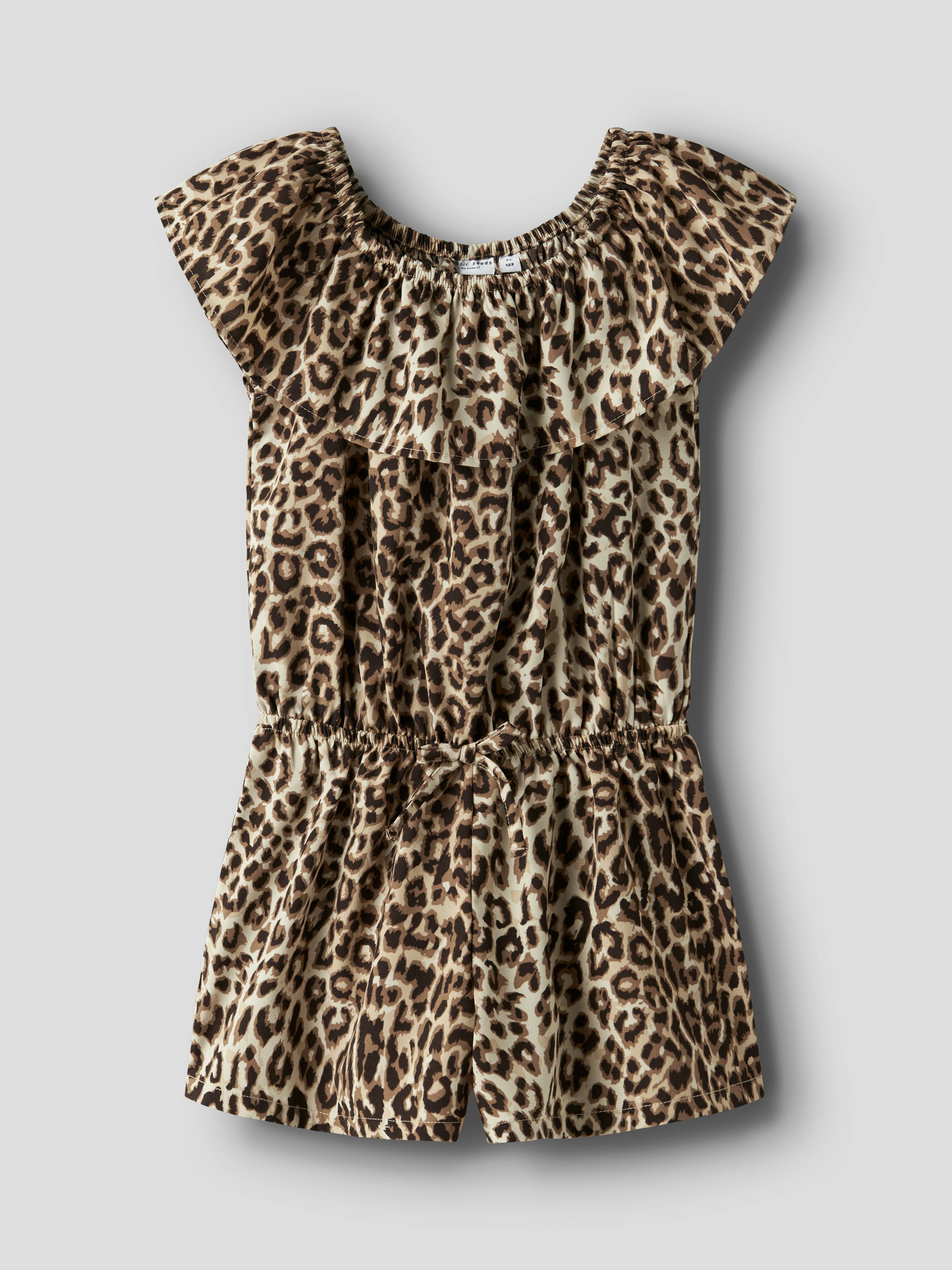 Name It Kurzoverall NKFVINAYA PLAYSUIT FFF Kunstfaser, elastischer Bund, Allover-Druck