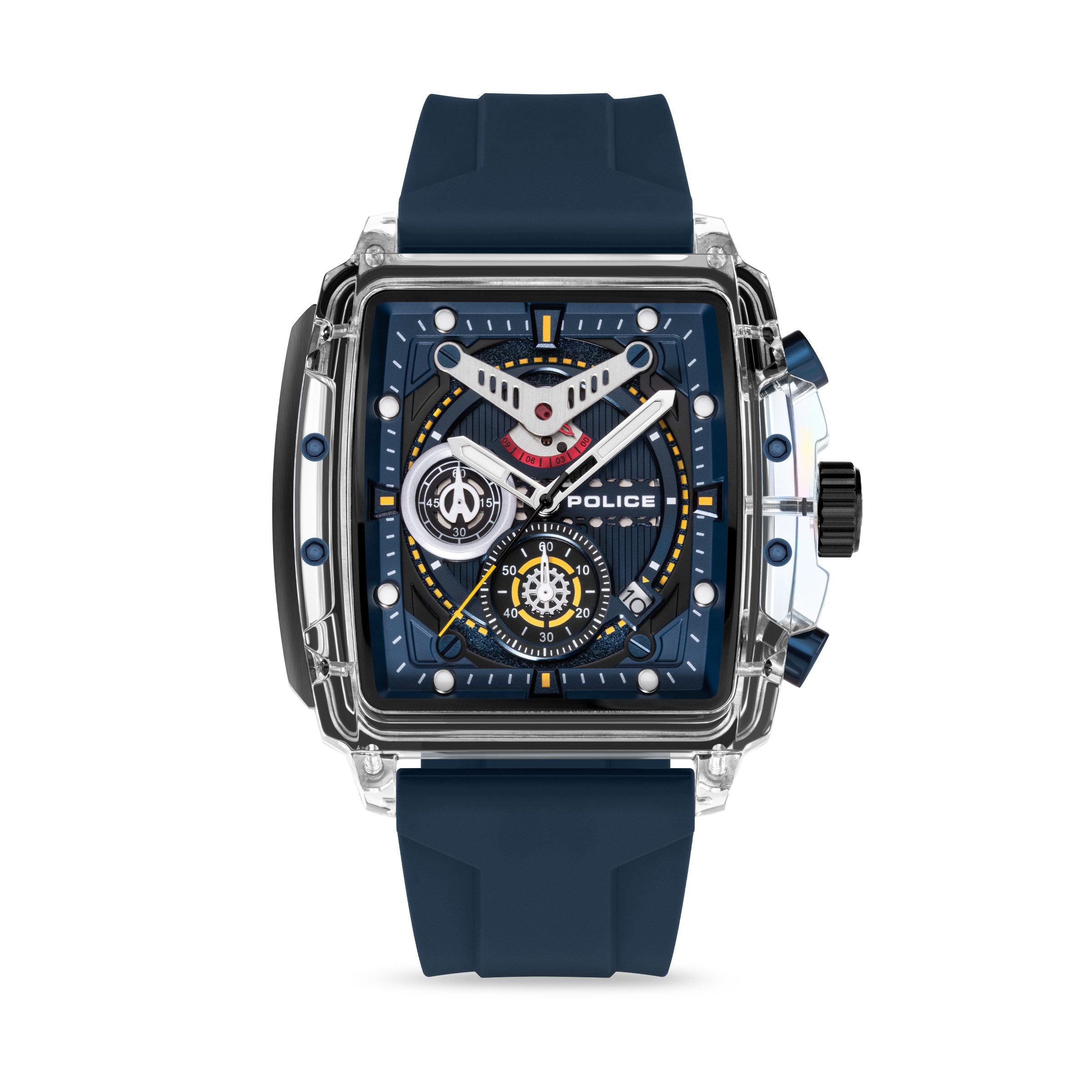 Police Chronograph Clout PEWGO0052403, Quarzuhr, Armbanduhr, Herrenuhr, Silikonarmband, analog, Tag