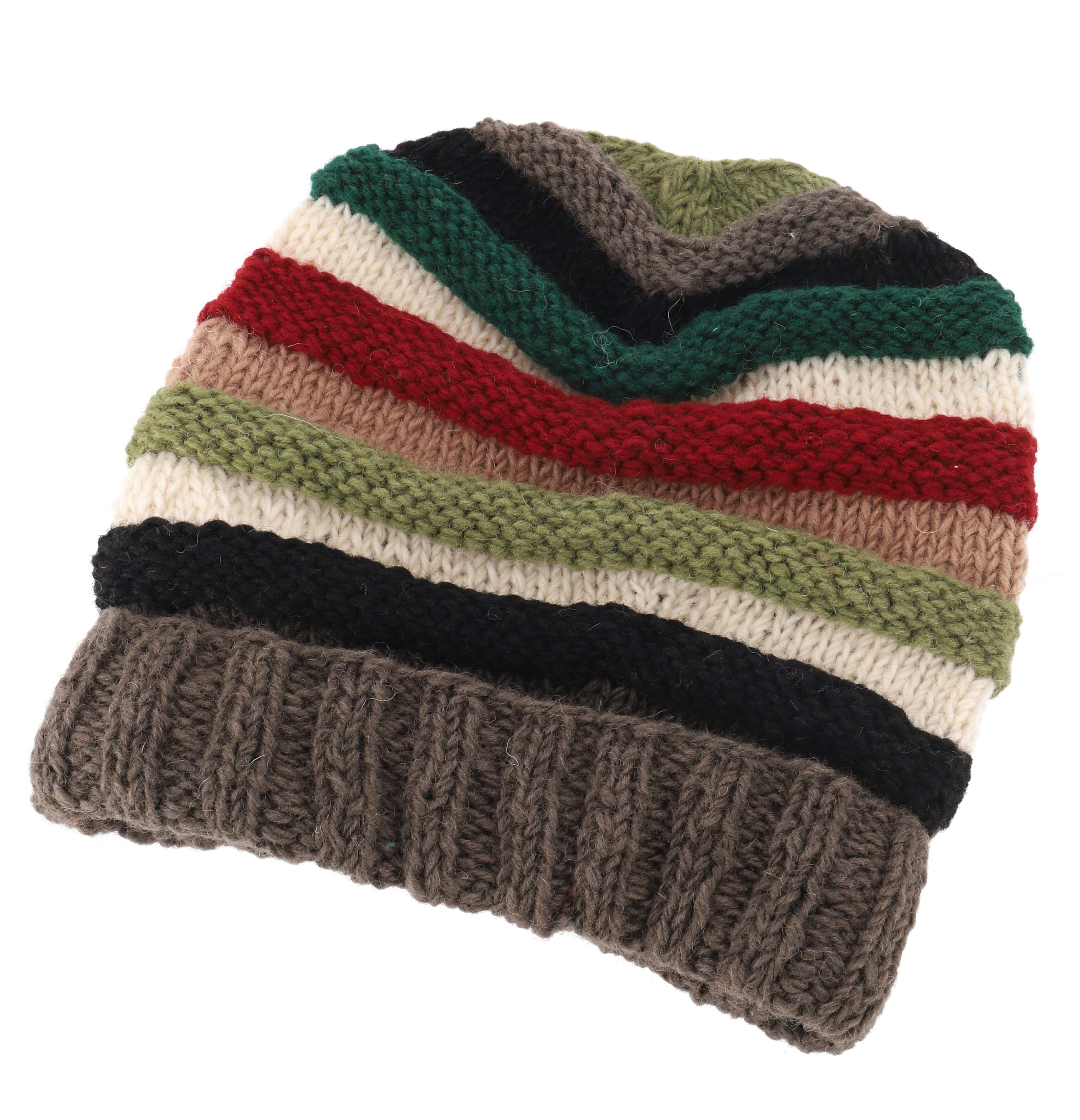 Guru-Shop Strickmütze Wollmütze aus Nepal, handgestrickte günstig online kaufen