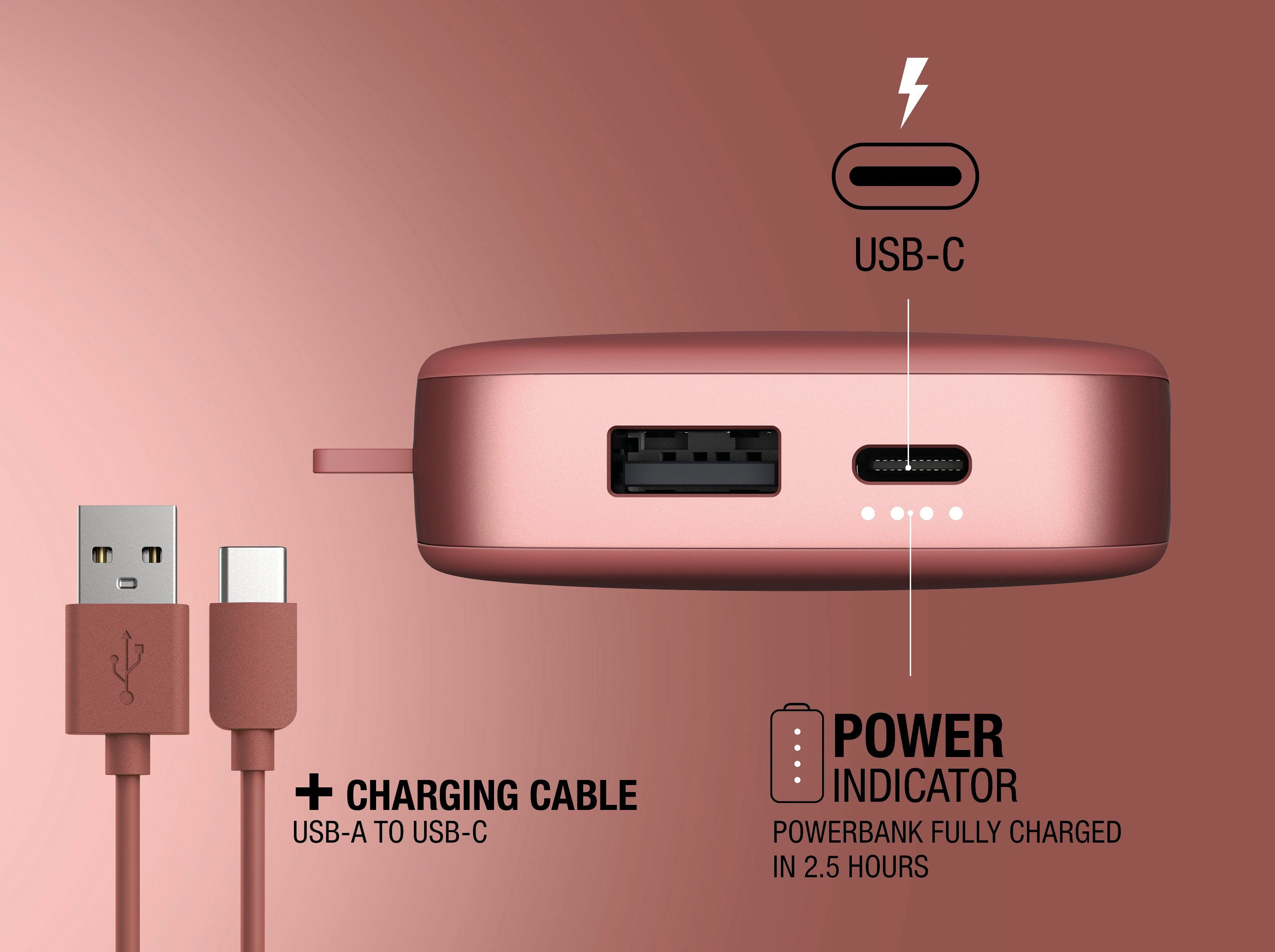 Fresh´n Rebel Power Pack Ultra 20W Charge rot USB-C, 12000mAh Powerbank & PD Fast mit