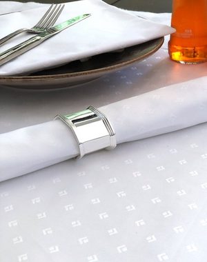 Libusch® Tischdecke Damast-Tischdecke LEILA, weiß, dezent, 100% Baumwolle, Größe wählbar (1-tlg), Jacquardgewebe